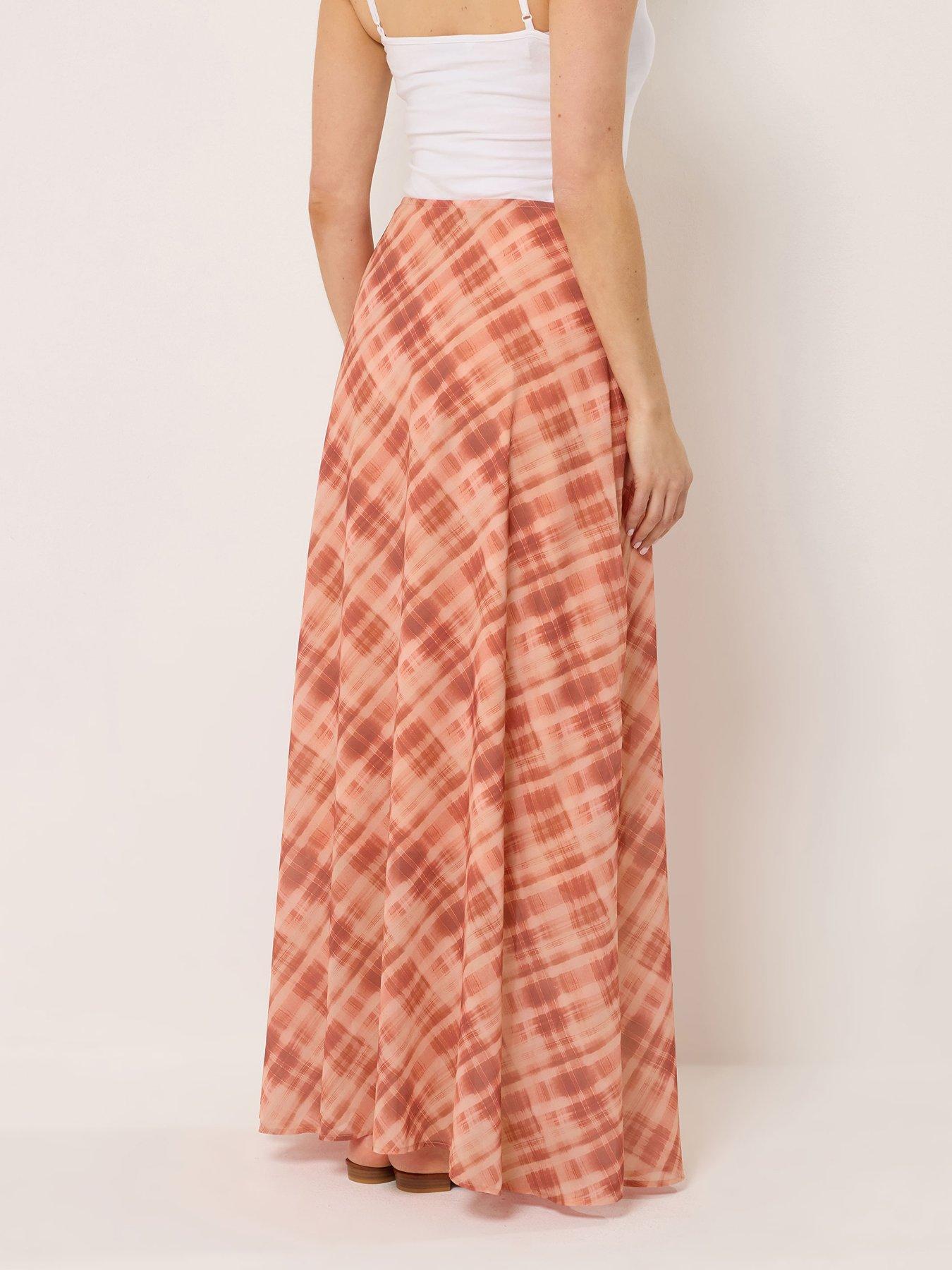 Image 2 of 5 of Long Tall Sally Abstract Maxi Skirt - Pink