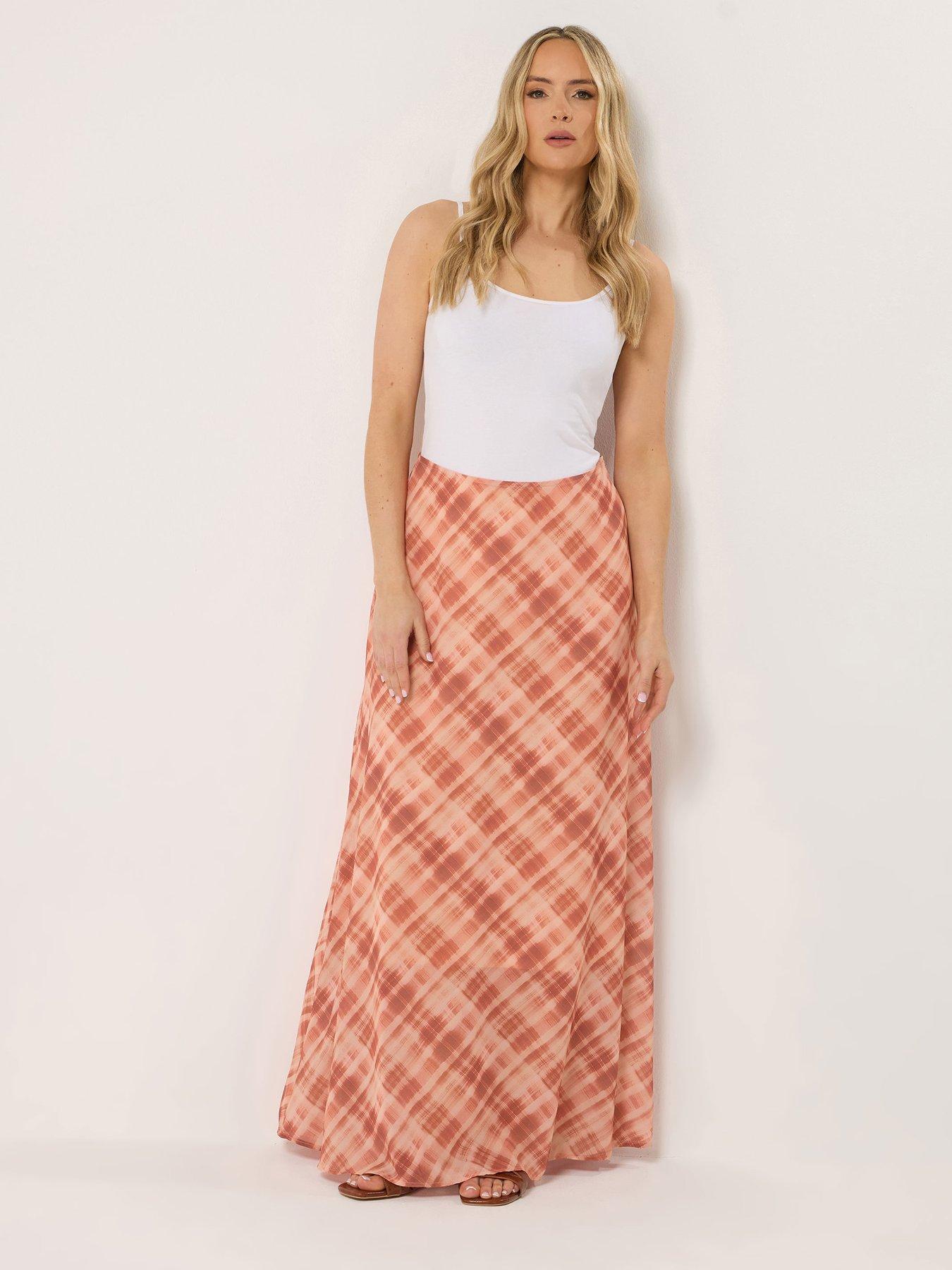 Image 3 of 5 of Long Tall Sally Abstract Maxi Skirt - Pink