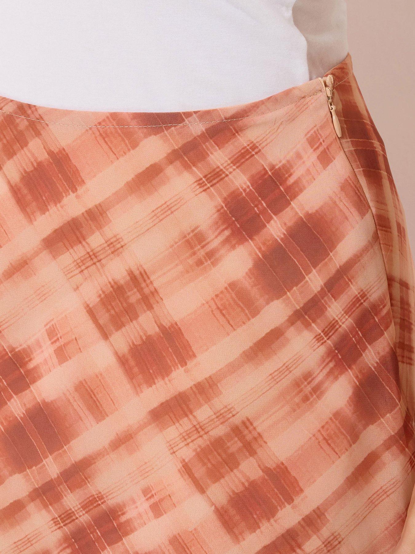Image 4 of 5 of Long Tall Sally Abstract Maxi Skirt - Pink