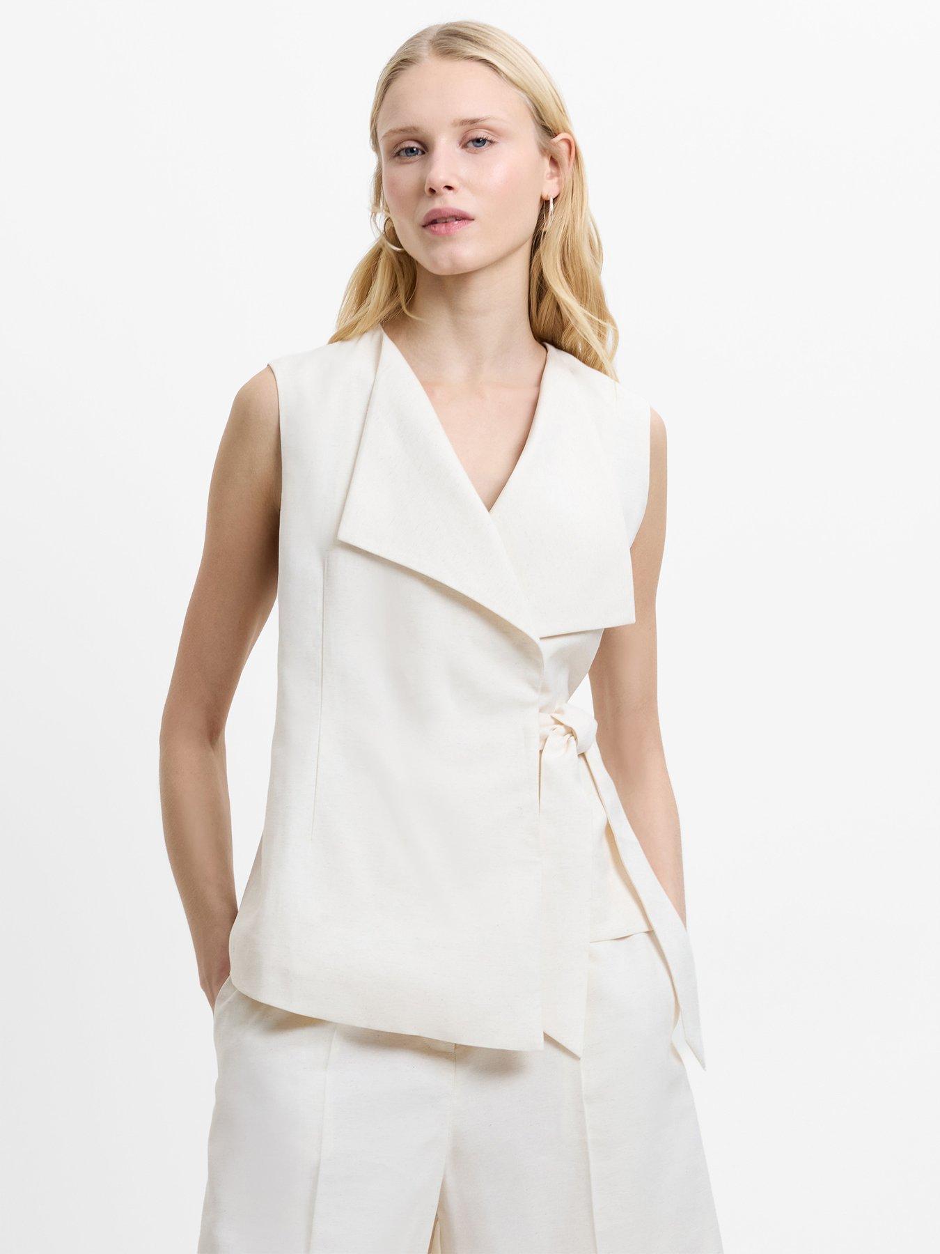 Image 1 of 5 of French Connection Wrap-style Side Tie Sleeveless Waistcoat
