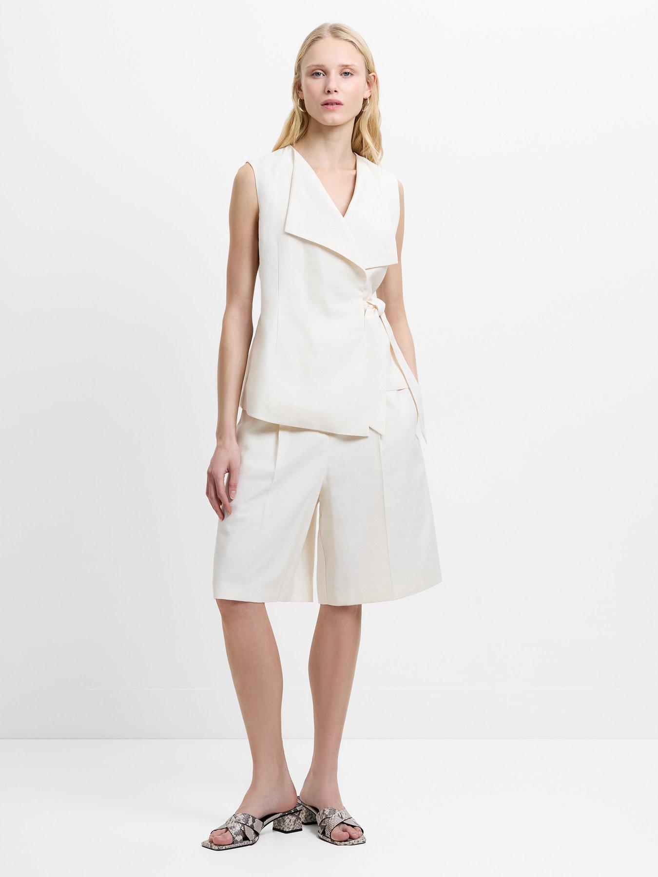 Image 2 of 5 of French Connection Wrap-style Side Tie Sleeveless Waistcoat