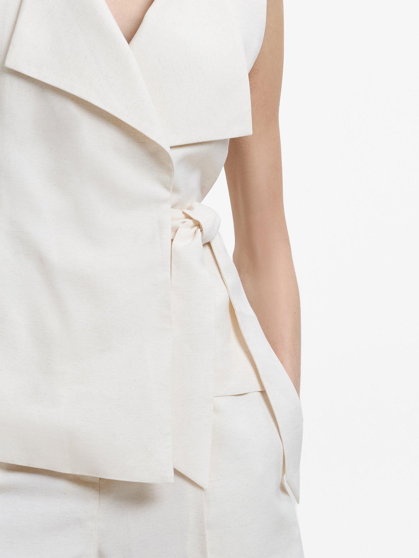 Image 4 of 5 of French Connection Wrap-style Side Tie Sleeveless Waistcoat