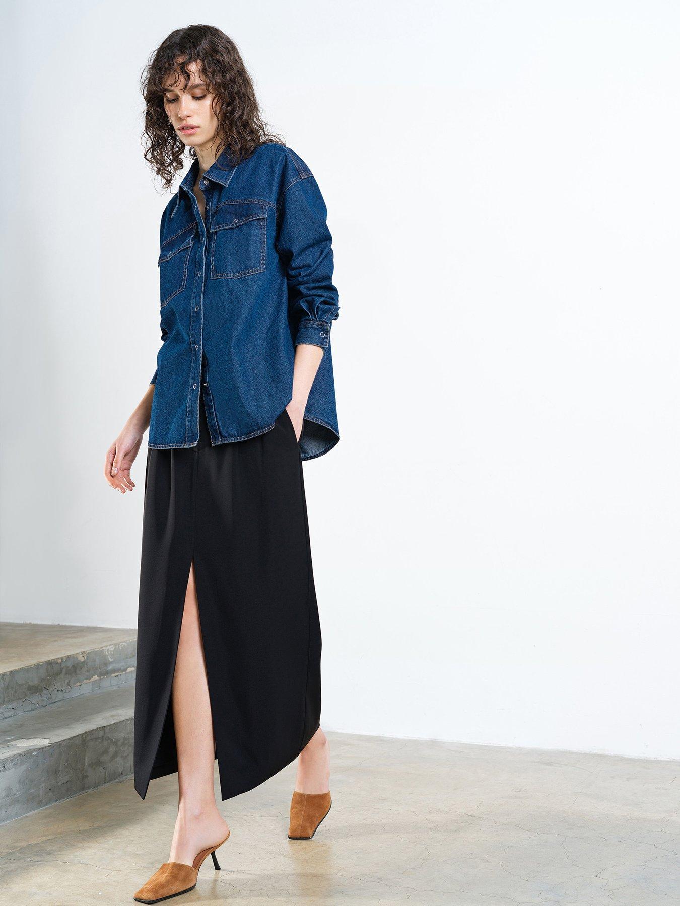 Image 4 of 5 of French Connection Cotton Long Sleeve Denim Shirt