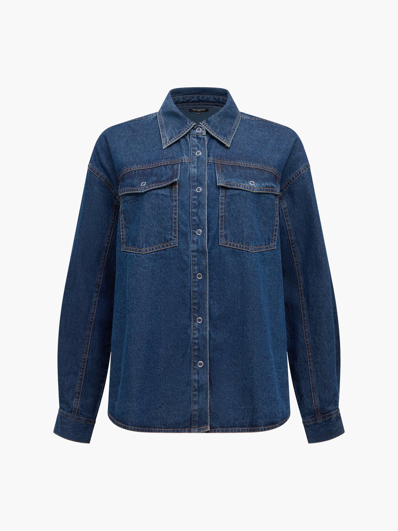 Image 5 of 5 of French Connection Cotton Long Sleeve Denim Shirt