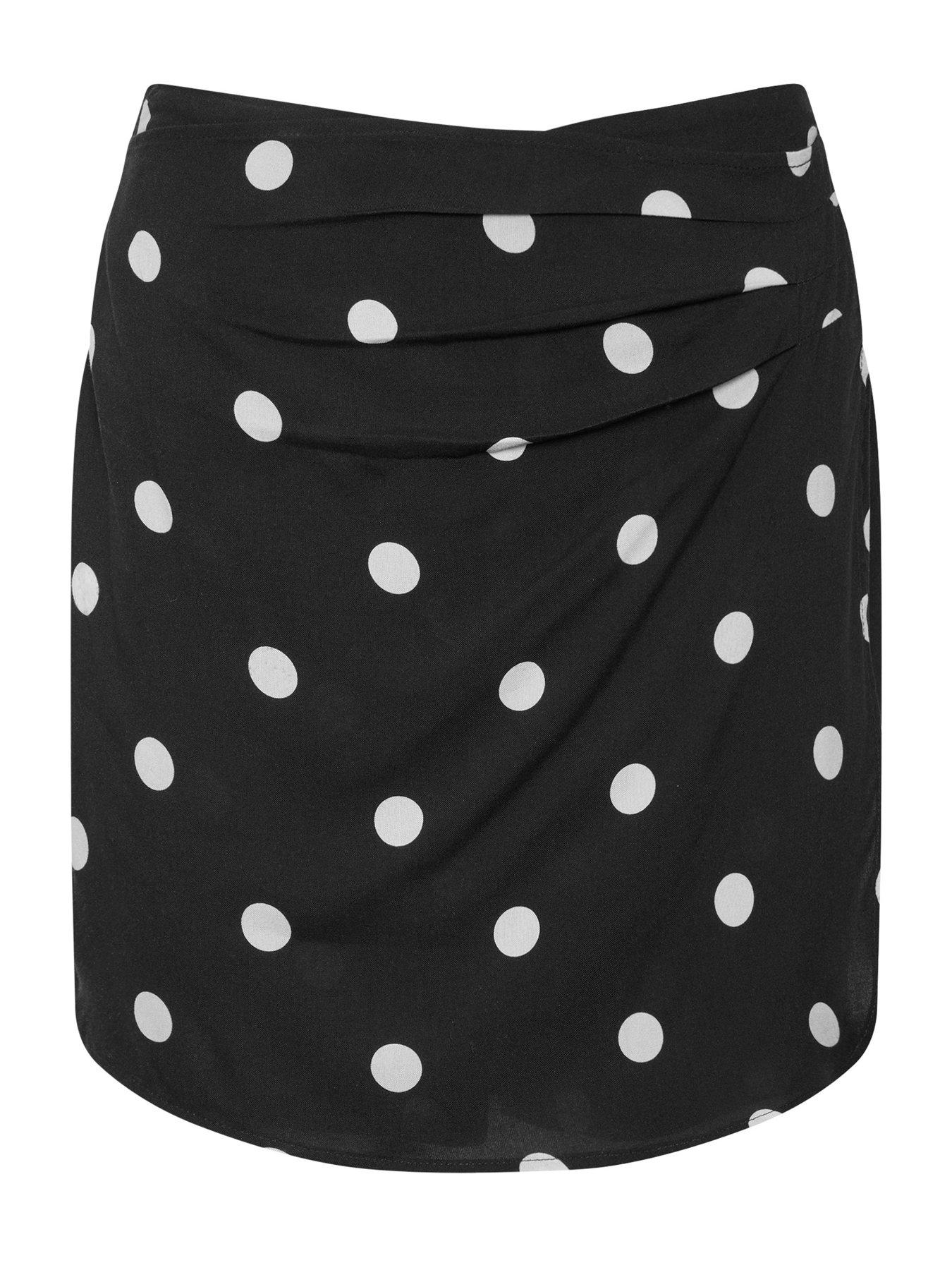 Image 6 of 6 of Long Tall Sally Polka Dot Skort - Black