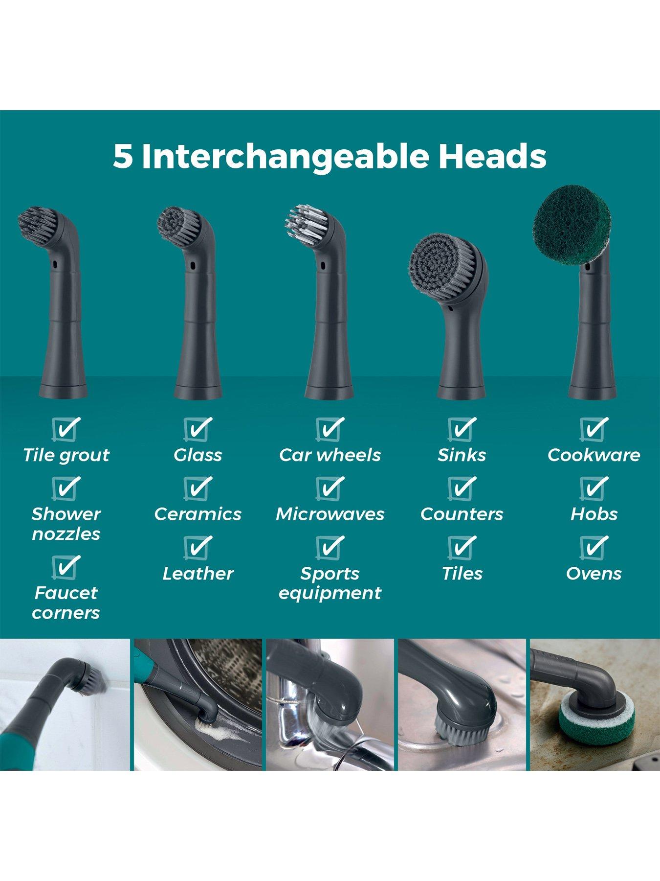 Image 4 of 8 of Tower Whiziwand Pro With 5 Interchangeable Heads, Anthracite &amp; Teal