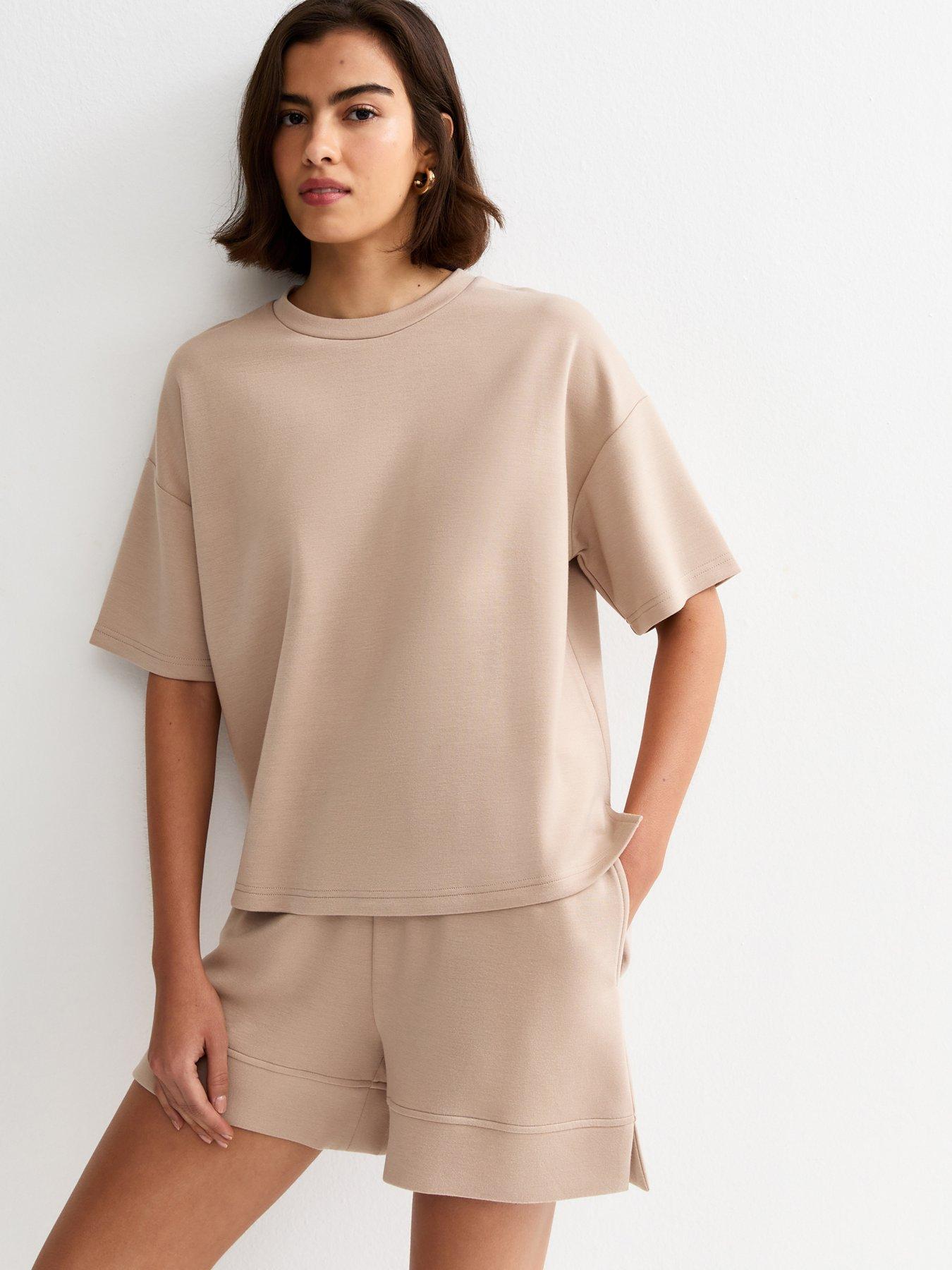 New Look Premium Mink Side Split Co-ord Shorts