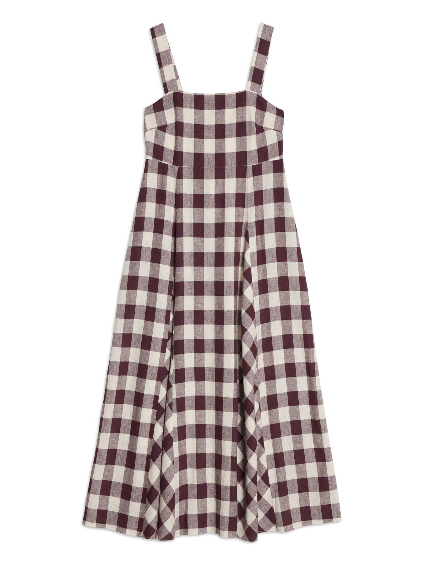 burgundy gingham dress Tawnya Gingham Mini Dress – VICI main image 0