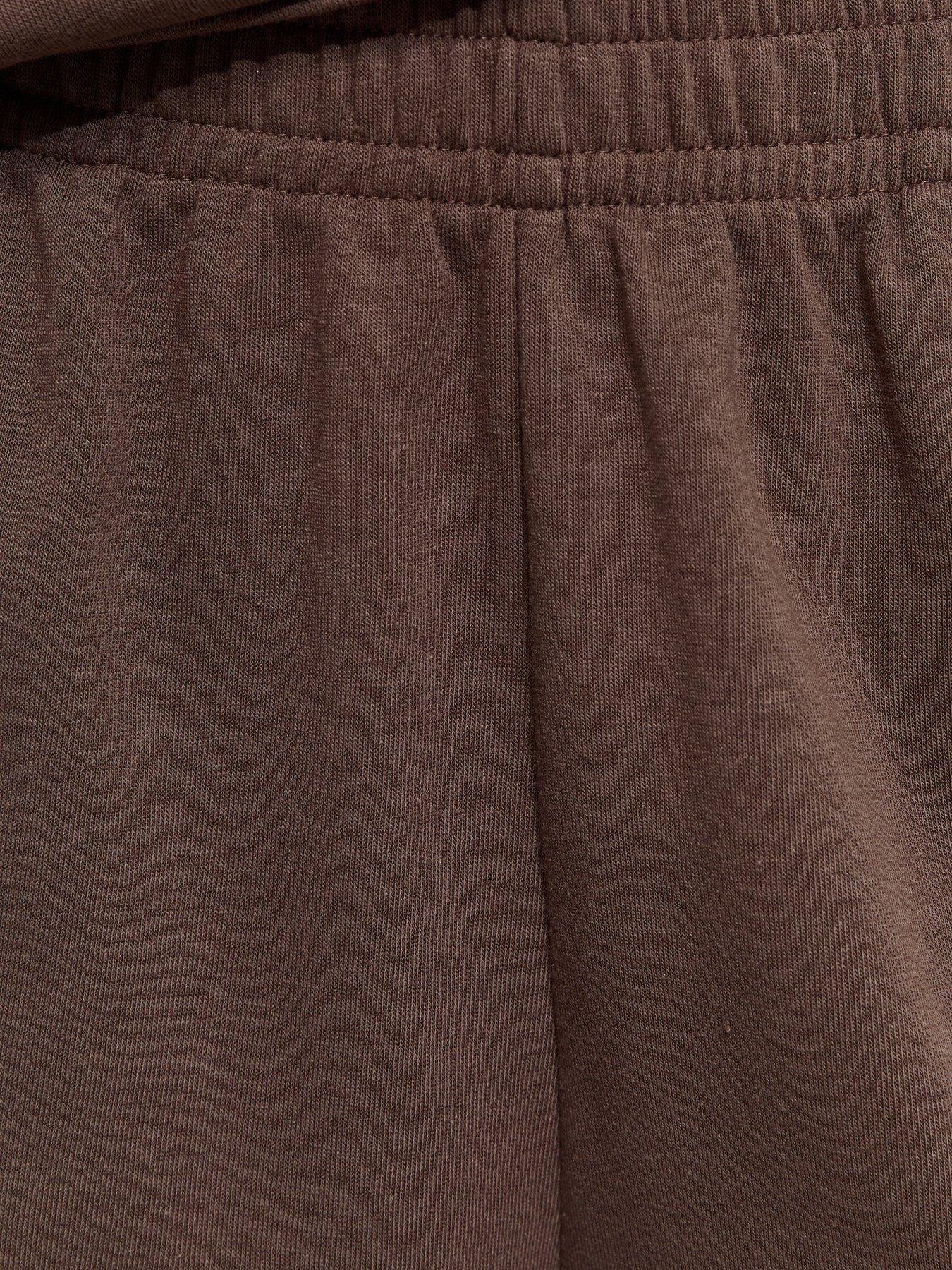 Image 5 of 5 of New Look Dark Brown Jersey Jogger Co-ord Shorts