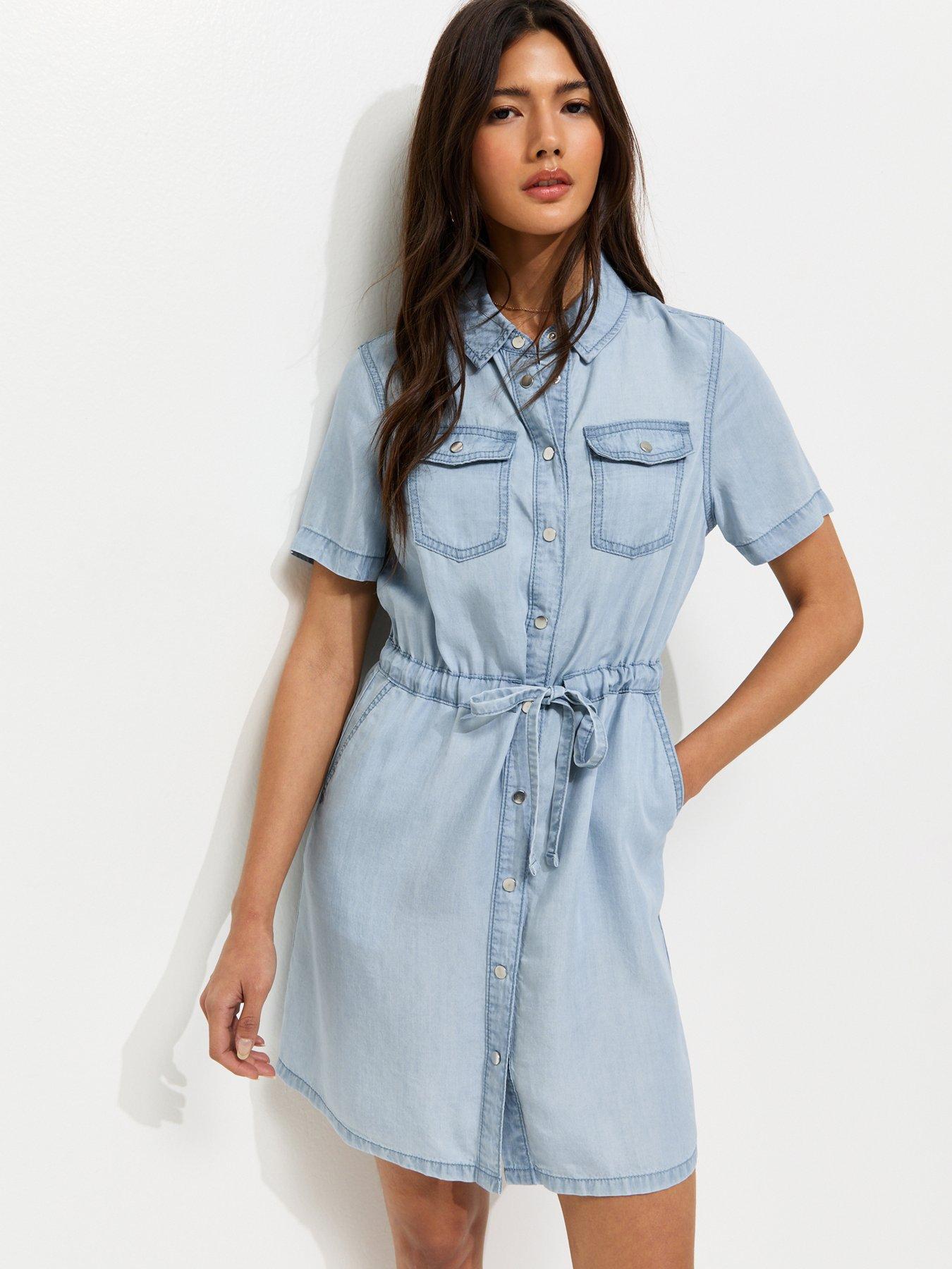 new look shirt dresses Black Belted Crinkled Mini Shirt Dress