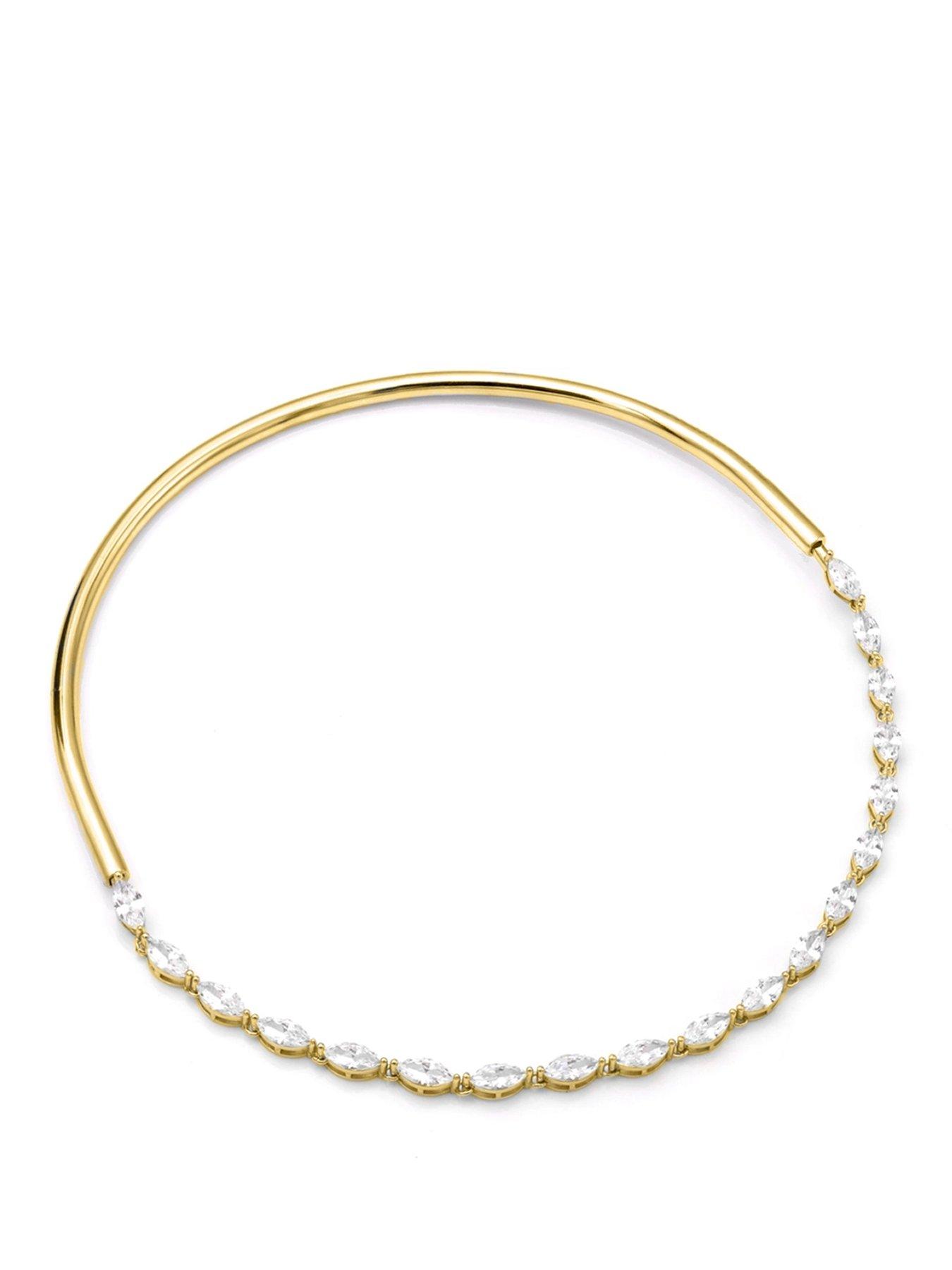 Say It With Detachable Oval Choker Necklace - Yellow Gold