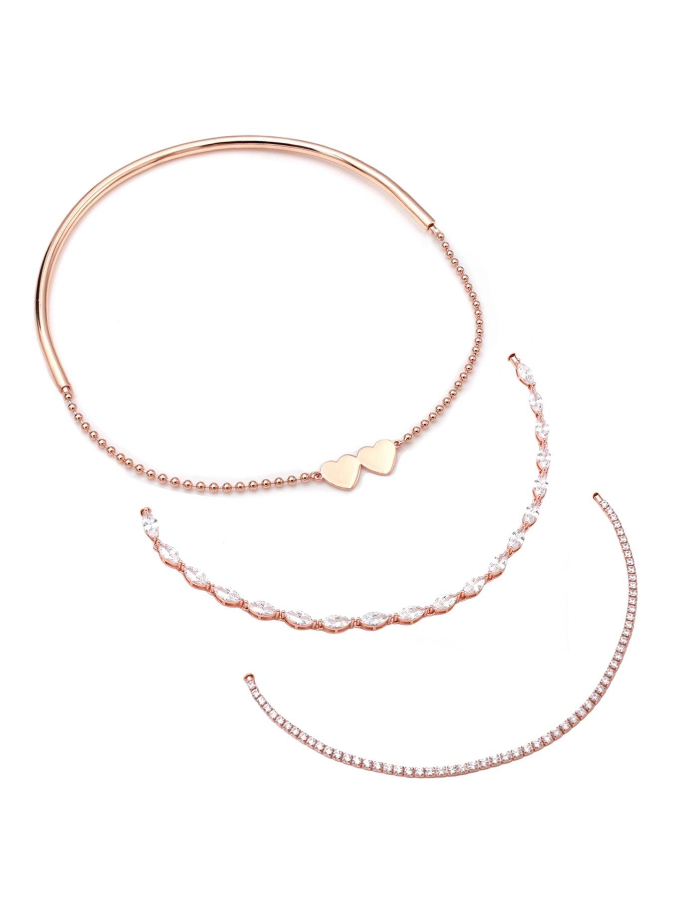 Say It With Detachable Choker Necklace Set - Rose Gold