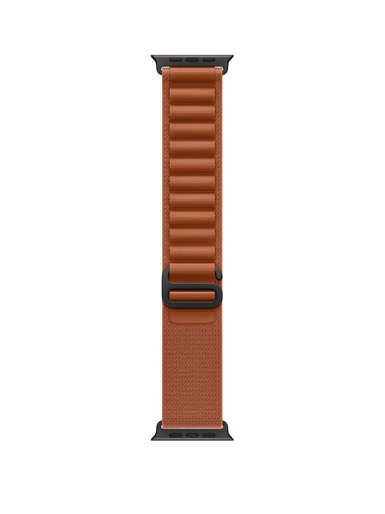 Apple Watch 49mm Terra Cotta Alpine Loop - Medium - Black Titanium Finish