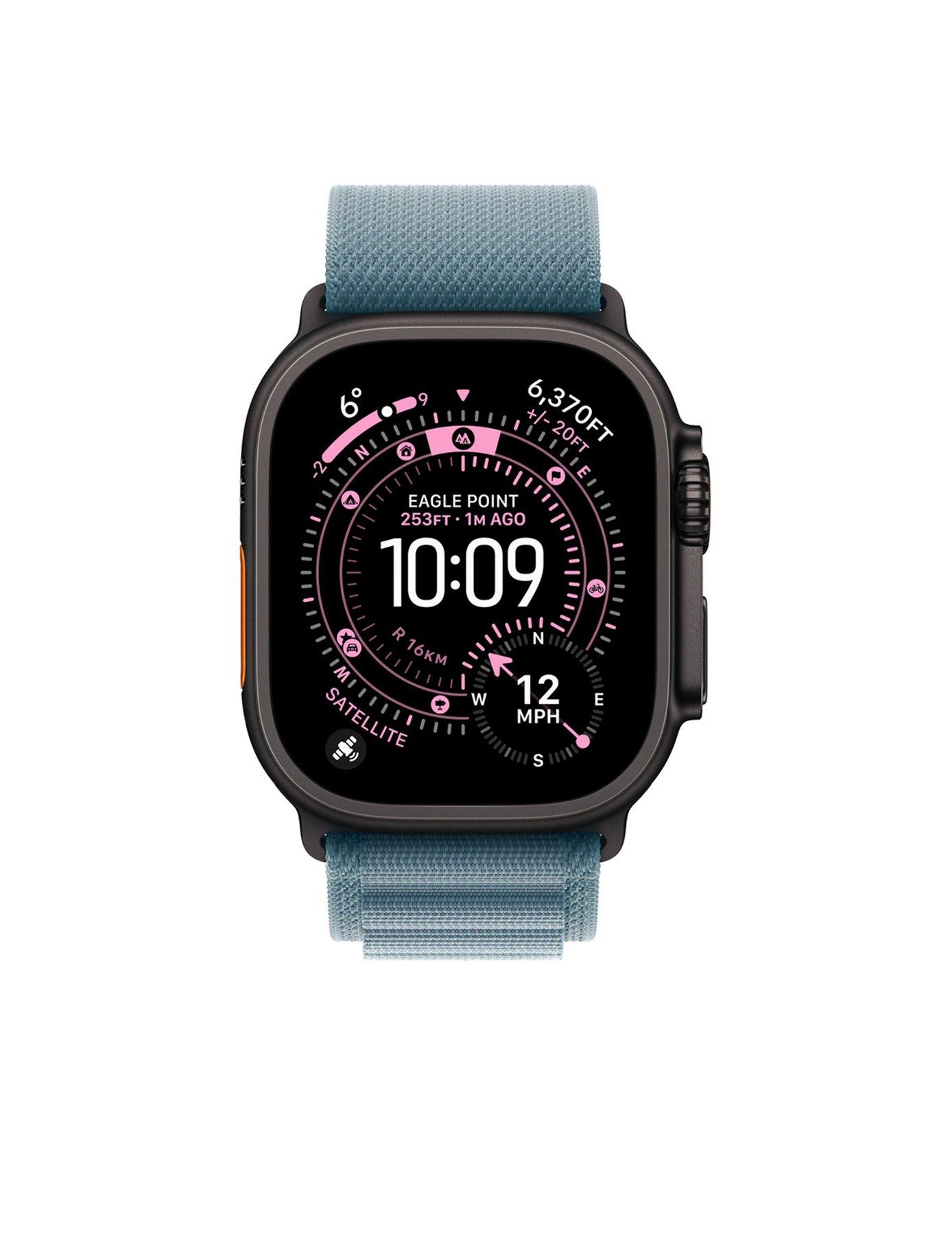 Image 2 of 2 of Apple Watch 49mm Light Blue Alpine&nbsp;Loop -&nbsp;Medium - Black Titanium Finish
