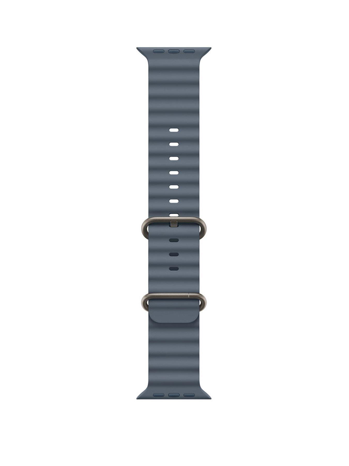 Image 1 of 2 of Apple Watch&nbsp;49mm Anchor&nbsp;Blue Ocean&nbsp;Band - Natural Titanium Finish