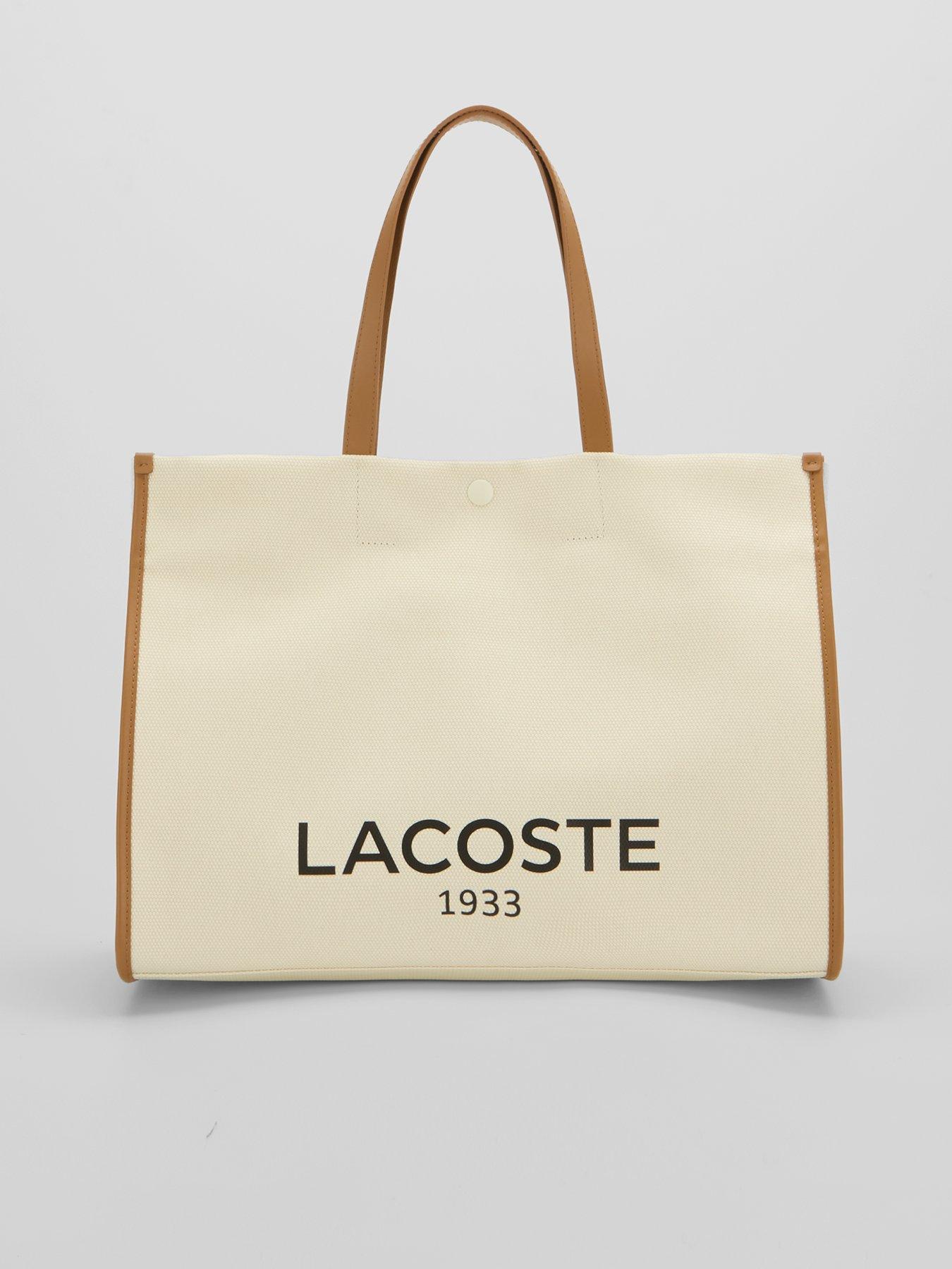 Image 1 of 6 of Lacoste LARGE LOGO CANVAS TOTE