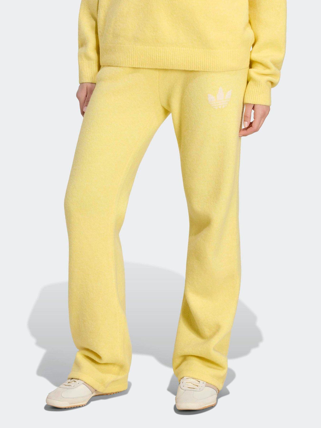 adidas Originals Womens Knitted Pants, Yellow, Size L, Women