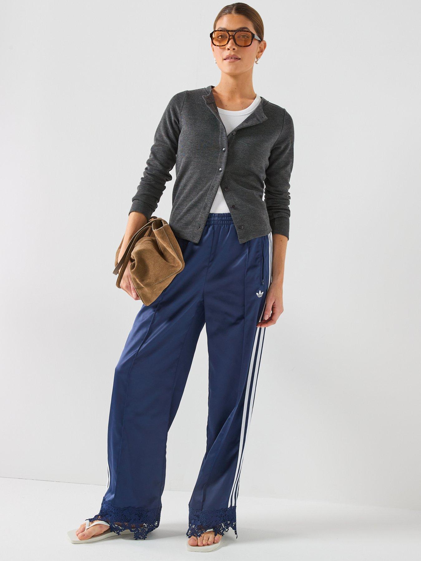 Adidas Originals Womens Firebird Satin Lace Tracksuit Pant - Blue