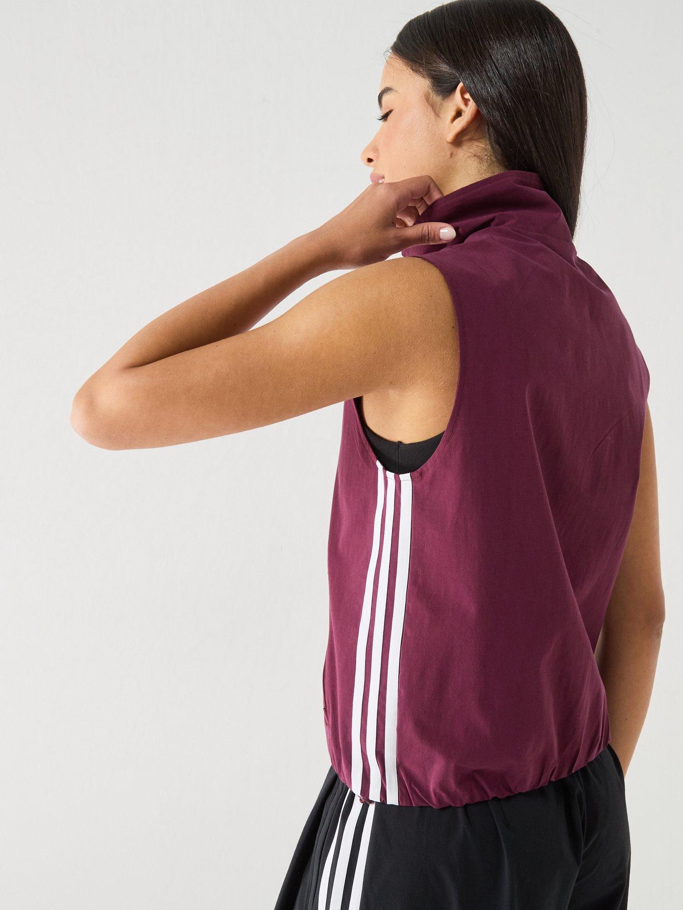 Image 2 of 6 of adidas Originals Womens Sleevless Track Top - Maroon