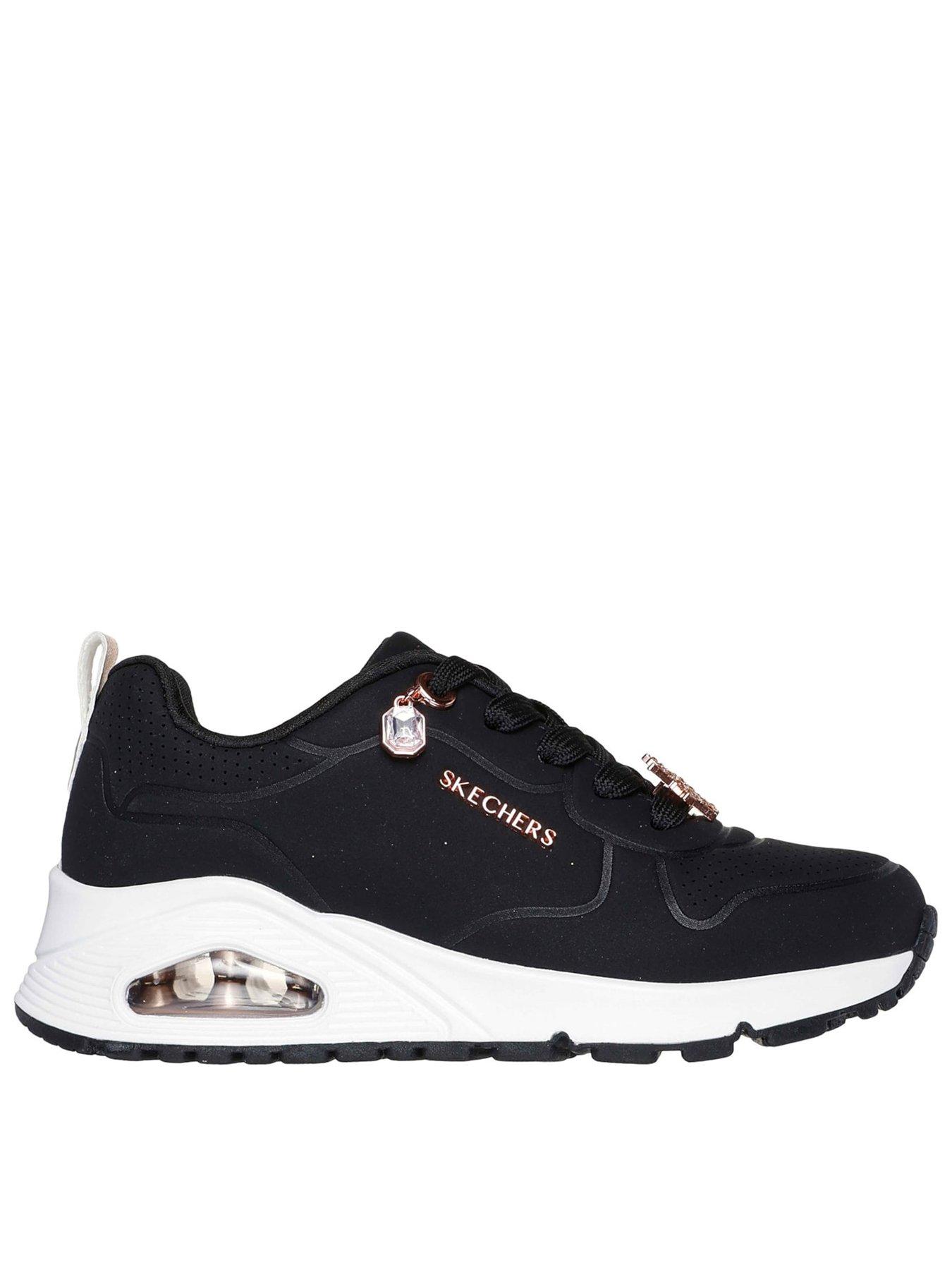 Skechers Kids Uno1 Trendy Jewel Trainer - Black
