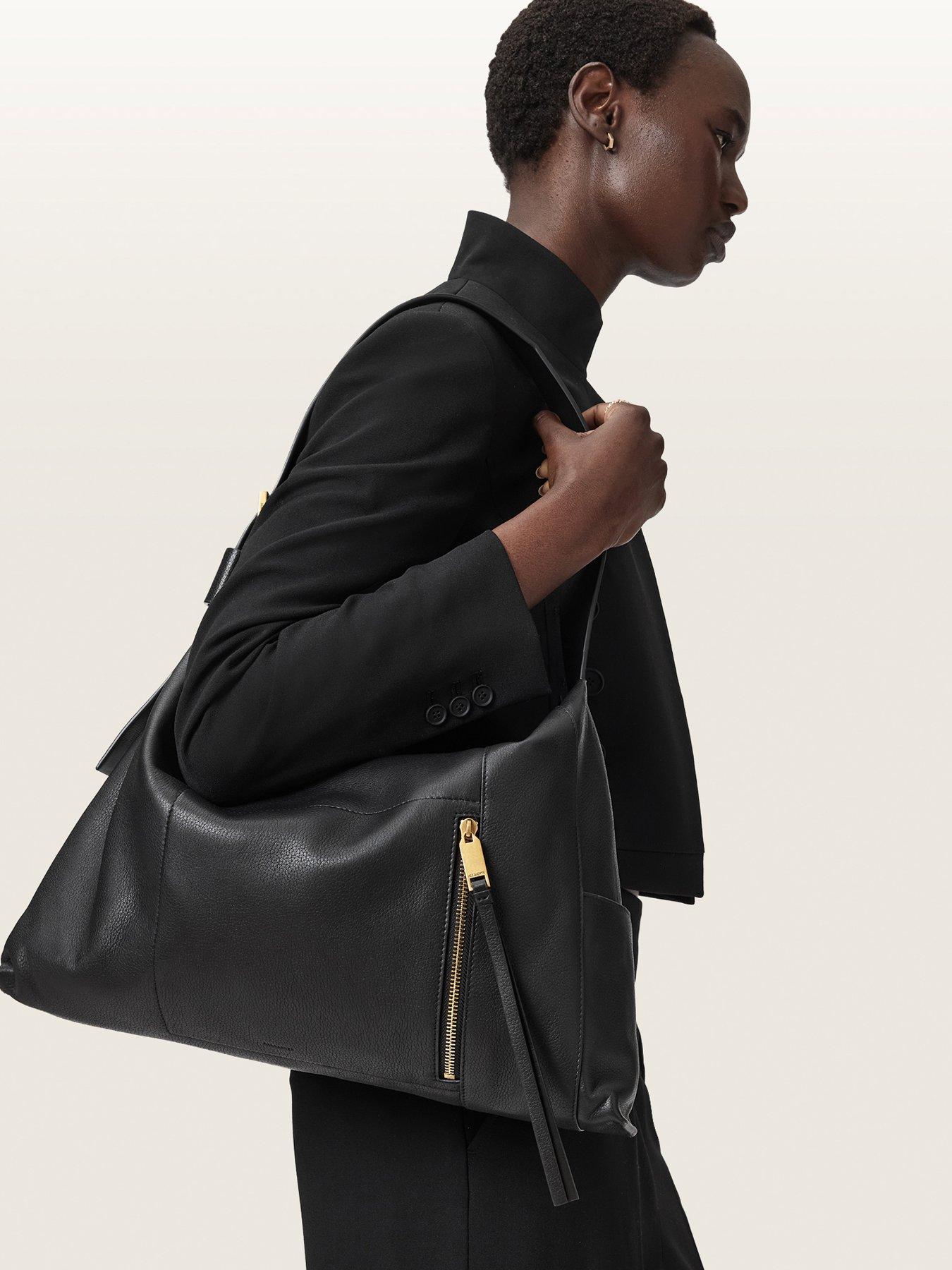 Allsaints Alba Leather Shoulder Bag - Black