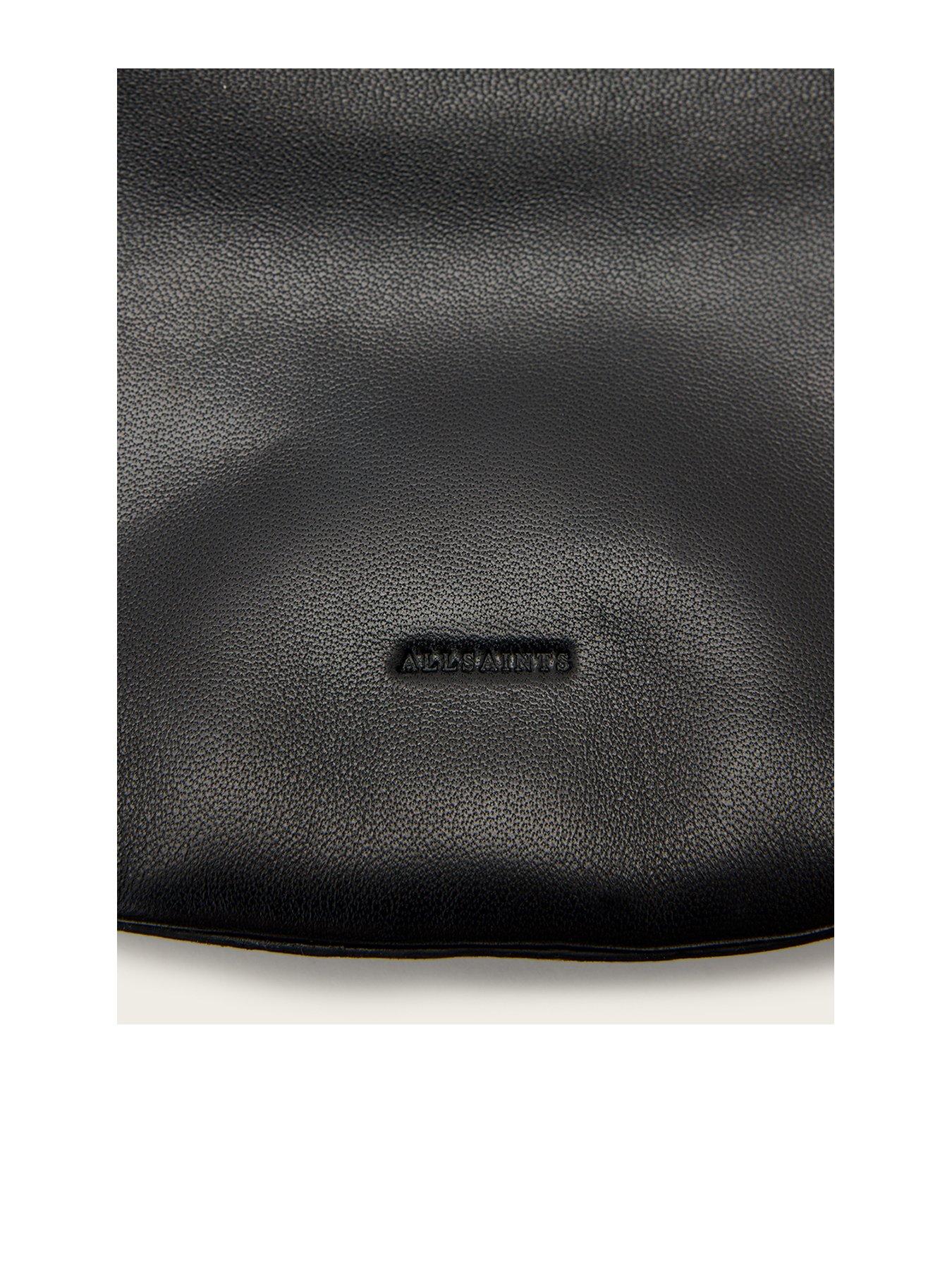 Image 3 of 5 of AllSaints Luna Leather Crossbody Bag - Black