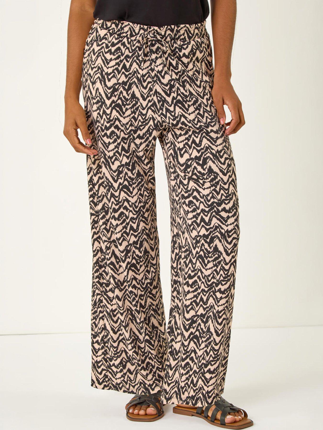 Roman Abstract Wide Leg Trouser