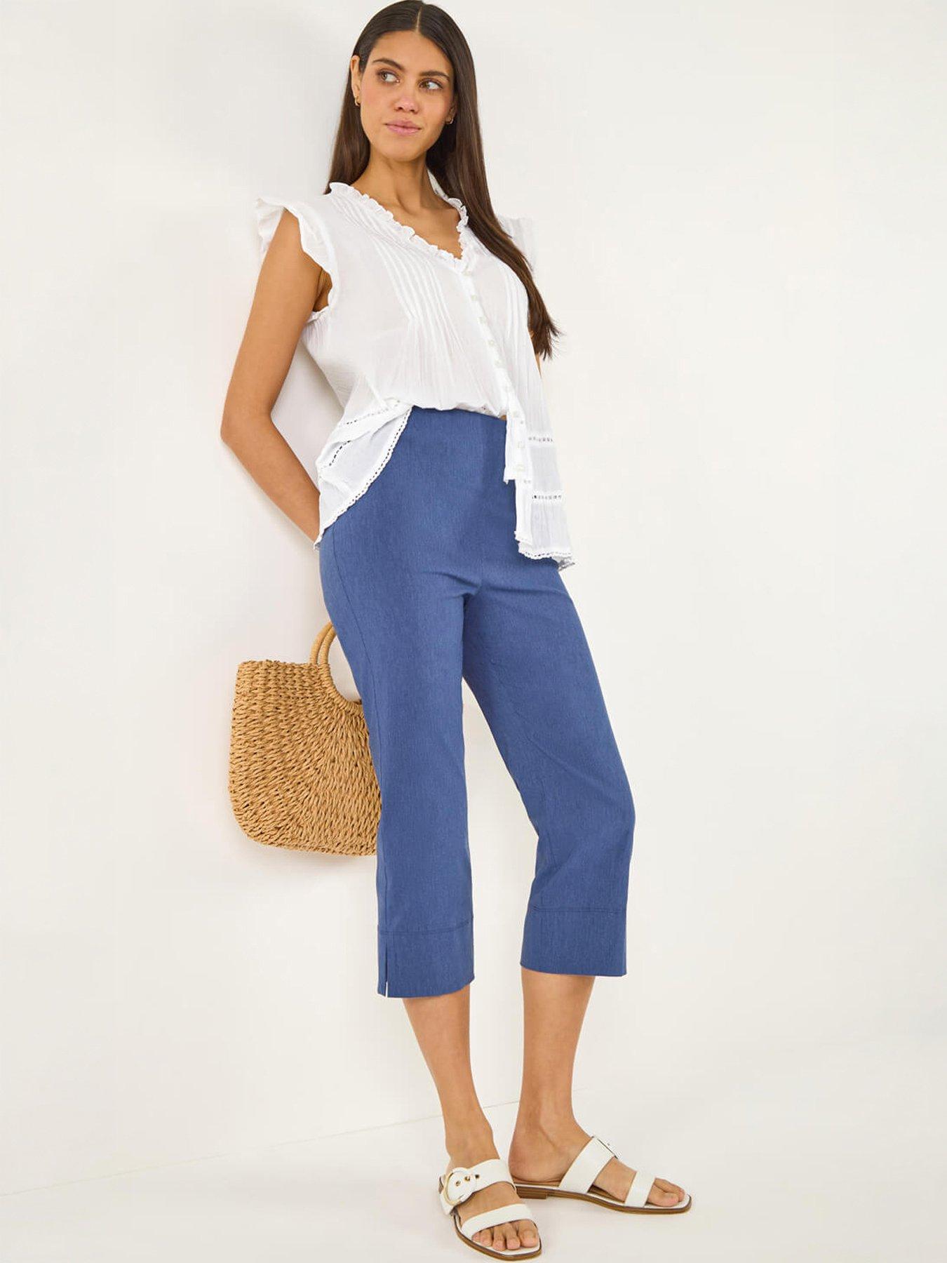 Roman Denim Side Split Stretch Trouser