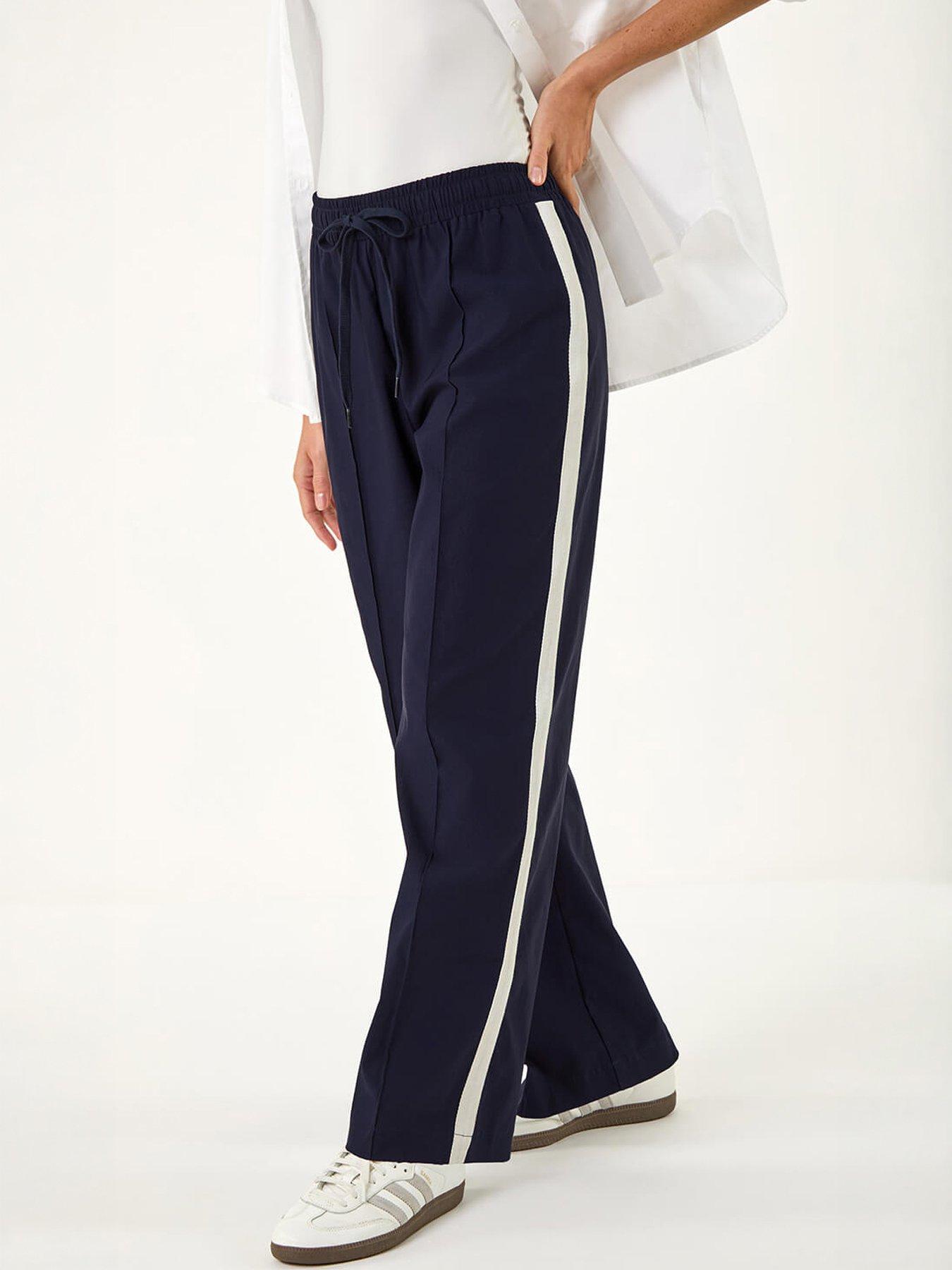 Image 3 of 5 of Roman Tie Waist Bengaline Side Stripe Trouser