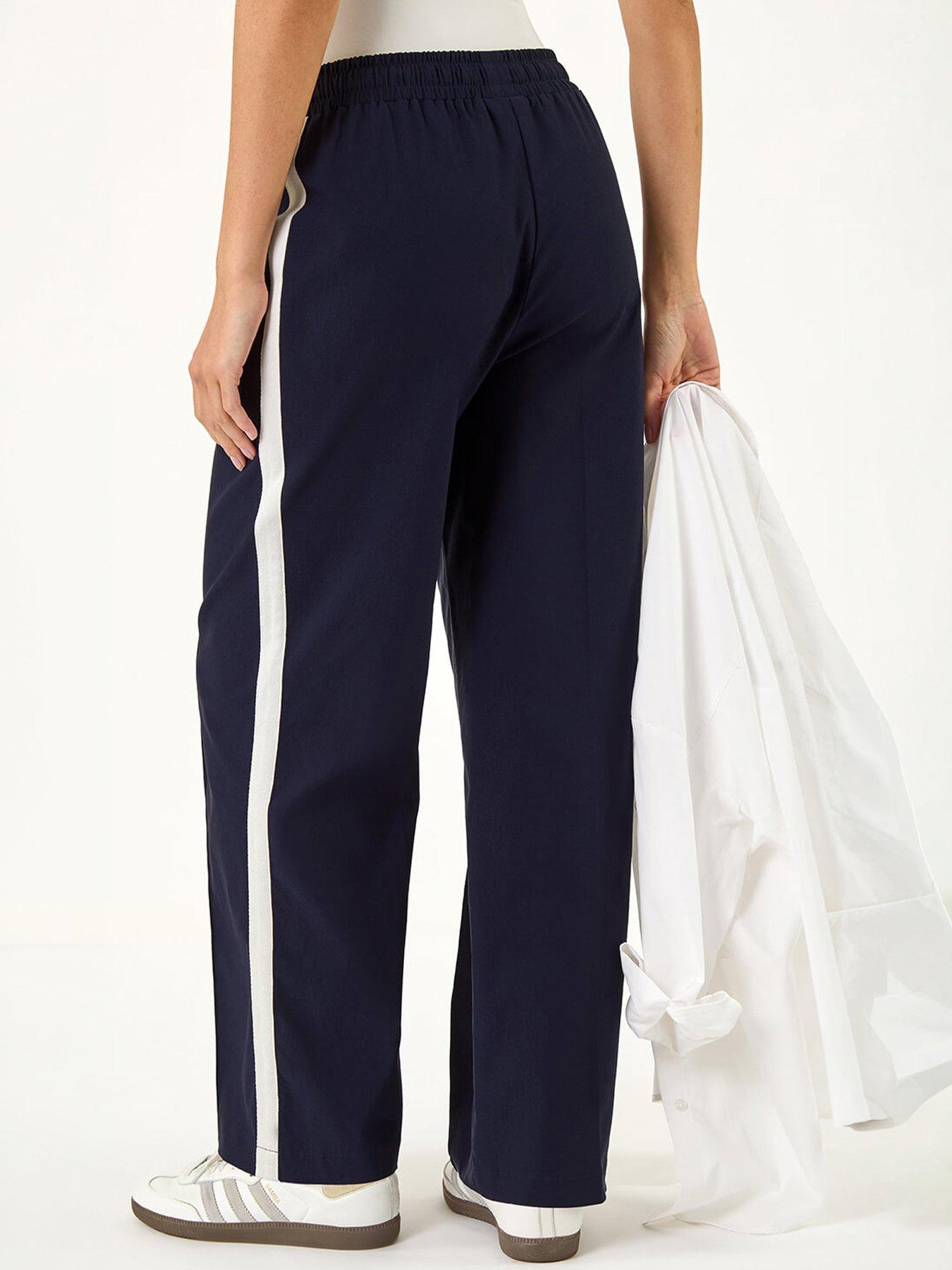 Image 4 of 5 of Roman Tie Waist Bengaline Side Stripe Trouser