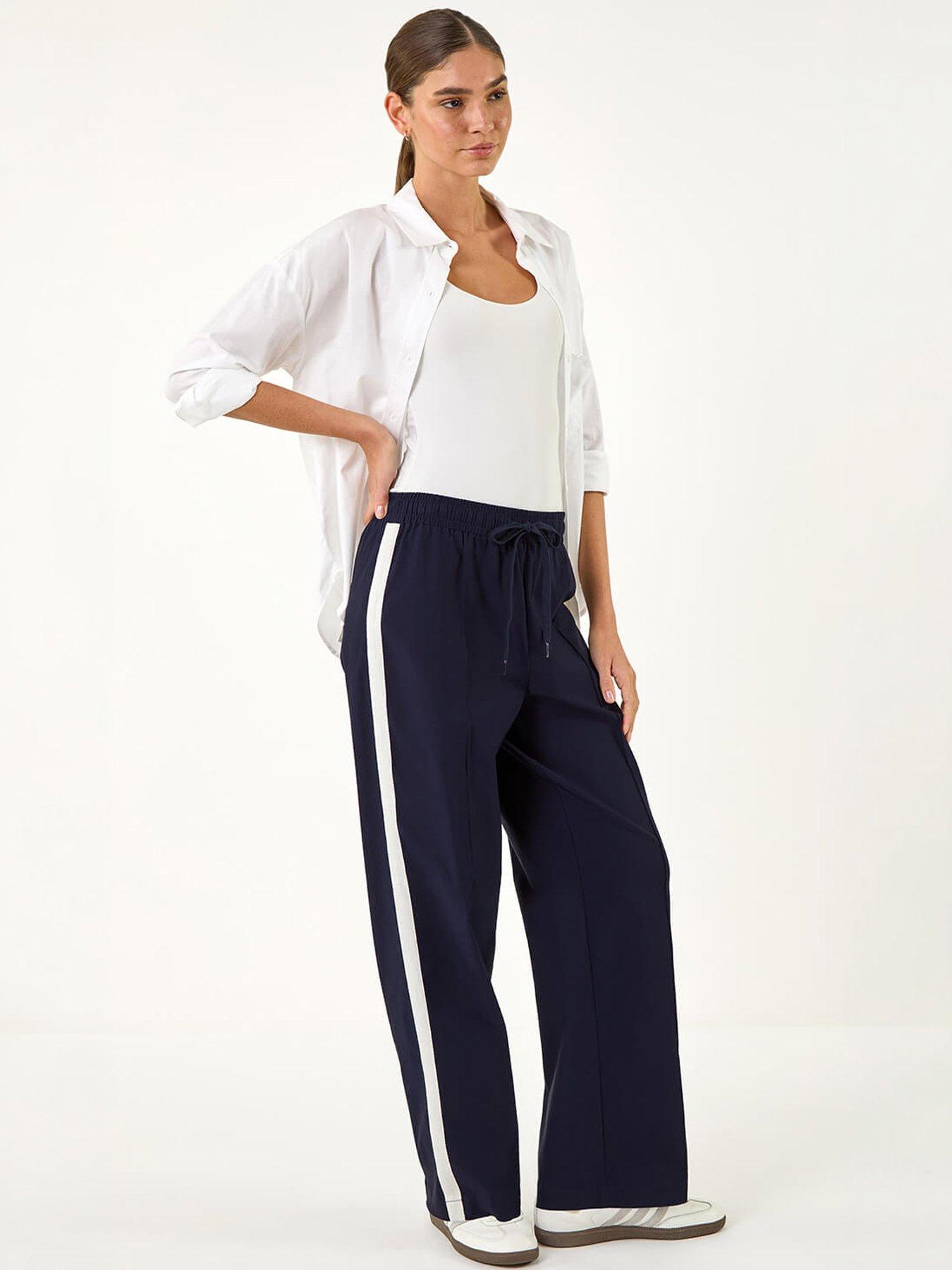 Image 5 of 5 of Roman Tie Waist Bengaline Side Stripe Trouser