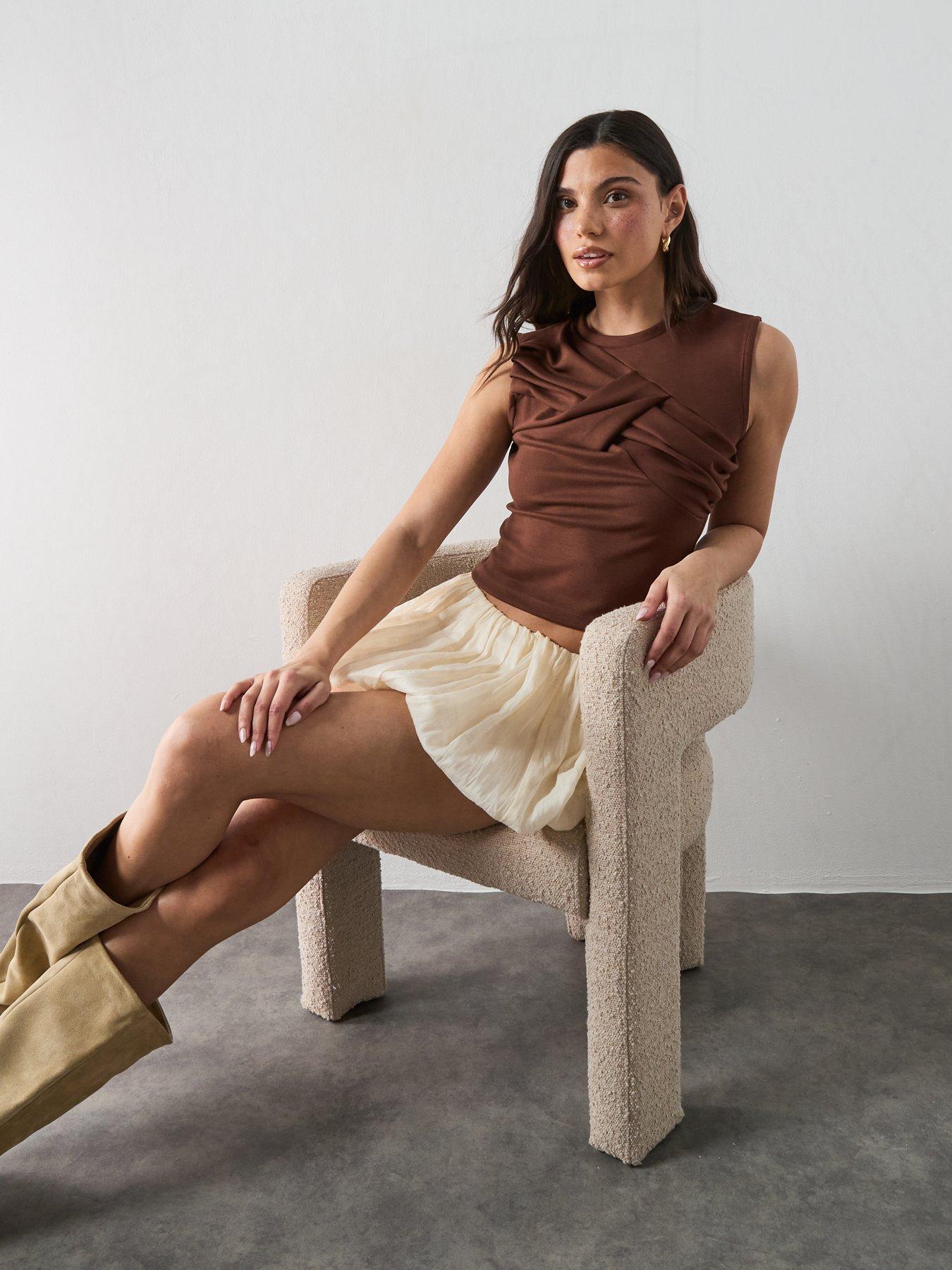 Image 3 of 6 of AllSaints Nella Tank - Brown