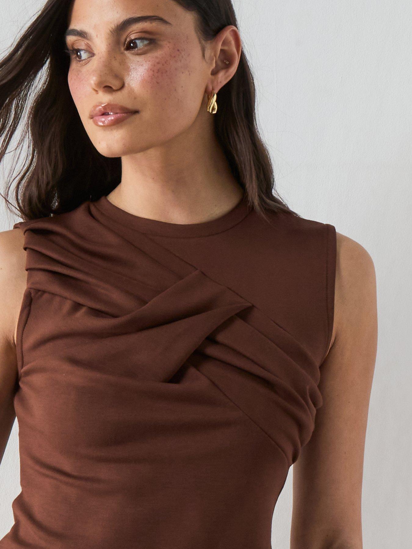Image 4 of 6 of AllSaints Nella Tank - Brown