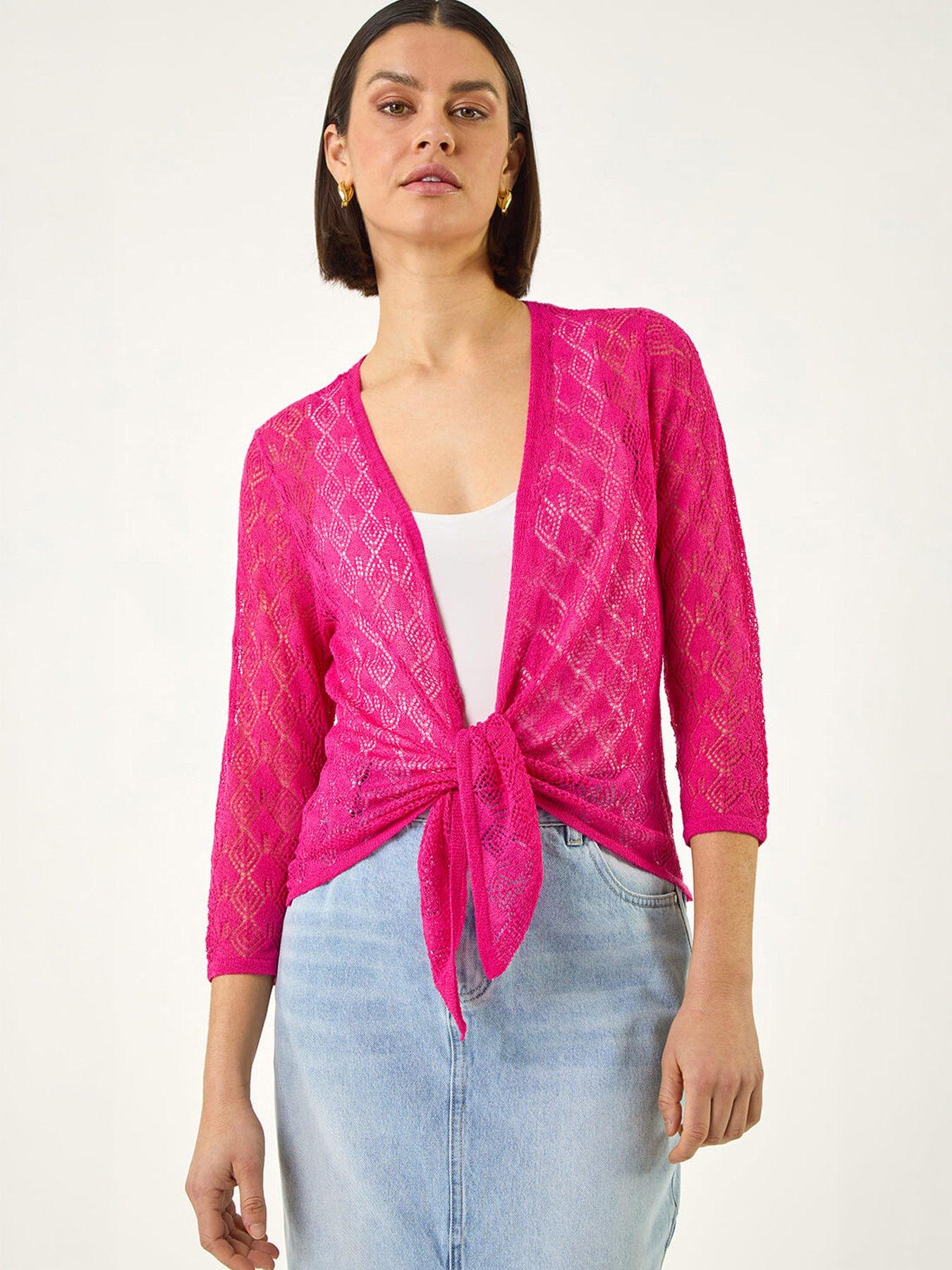 Roman Detailed Draped Knit Shrug