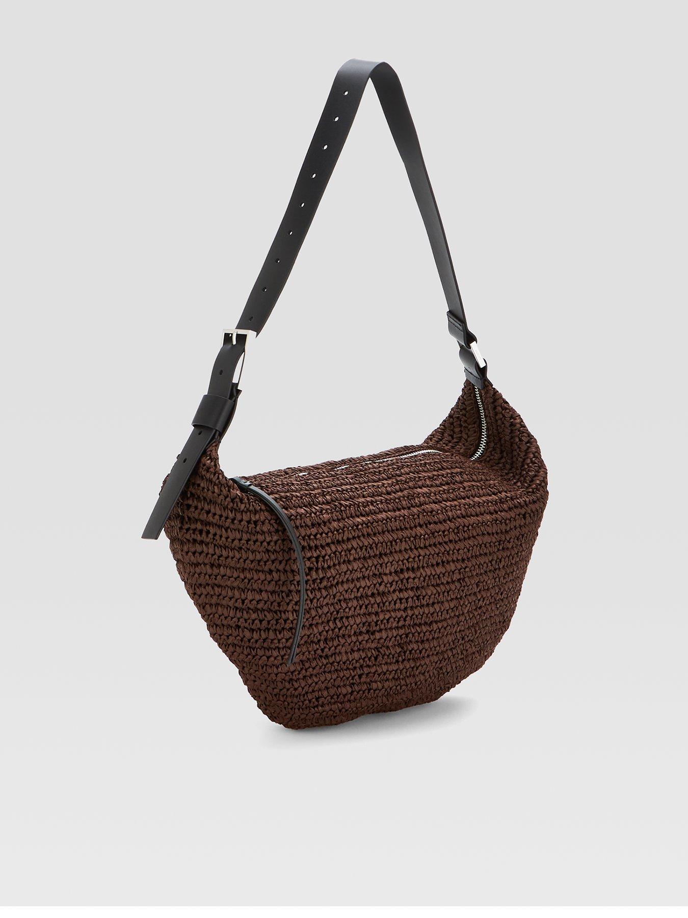 Image 2 of 4 of AllSaints Luna Paper Shoulder Bag - Brown