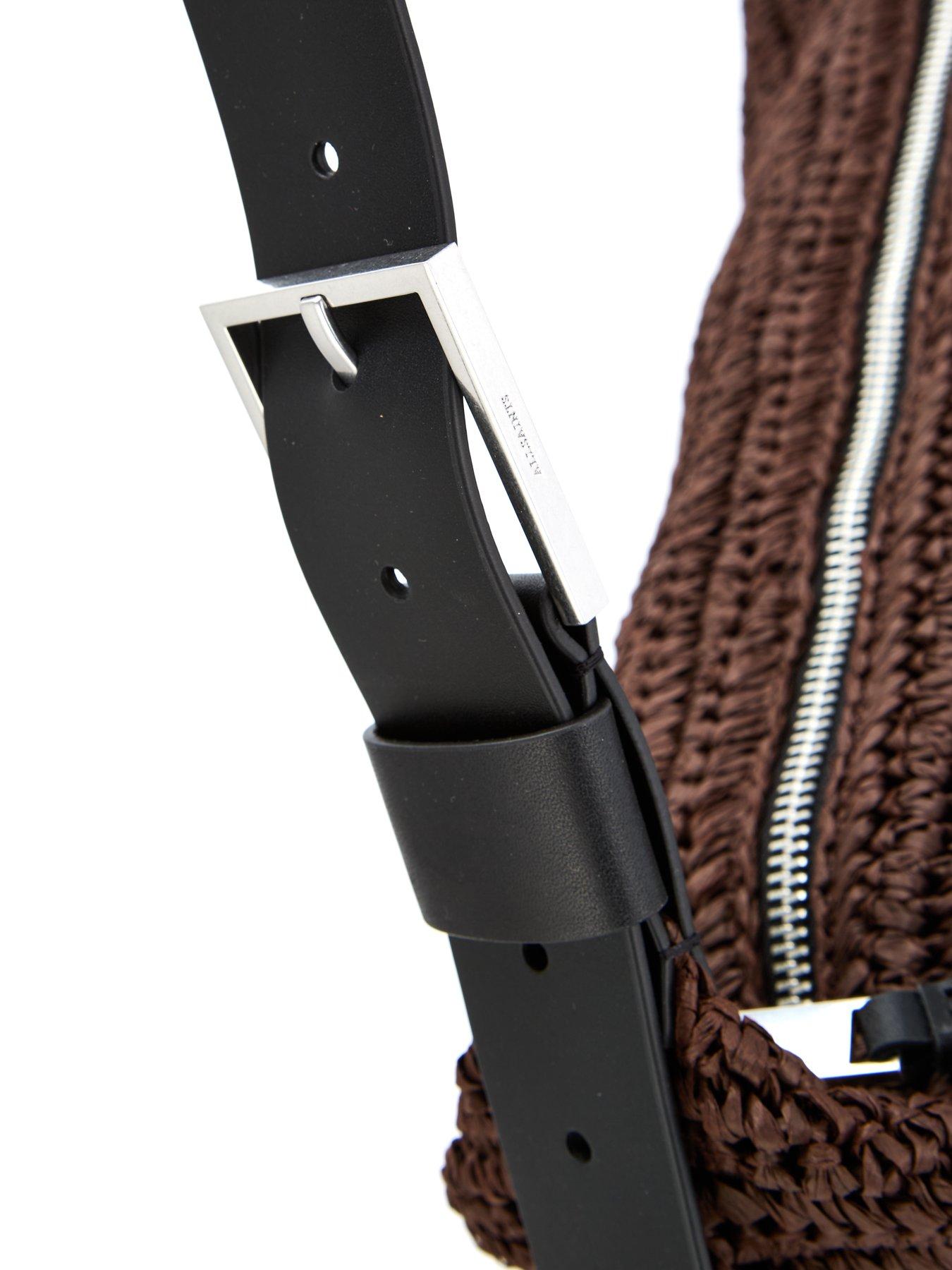 Image 3 of 4 of AllSaints Luna Paper Shoulder Bag - Brown