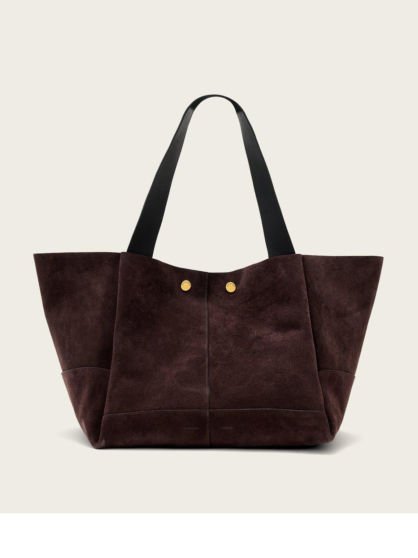 AllSaints Rosalie Suede Tote Bag - Brown
