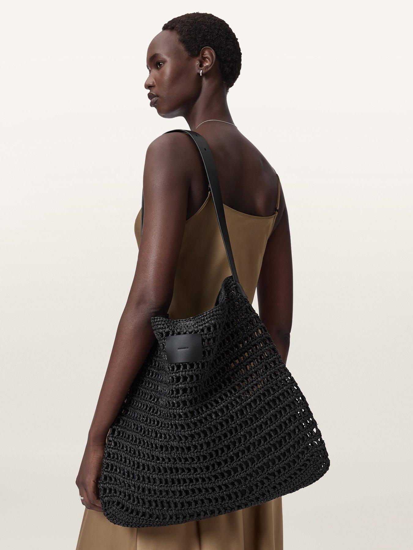Image 2 of 5 of AllSaints Asha Raffia Shoulder Bag
