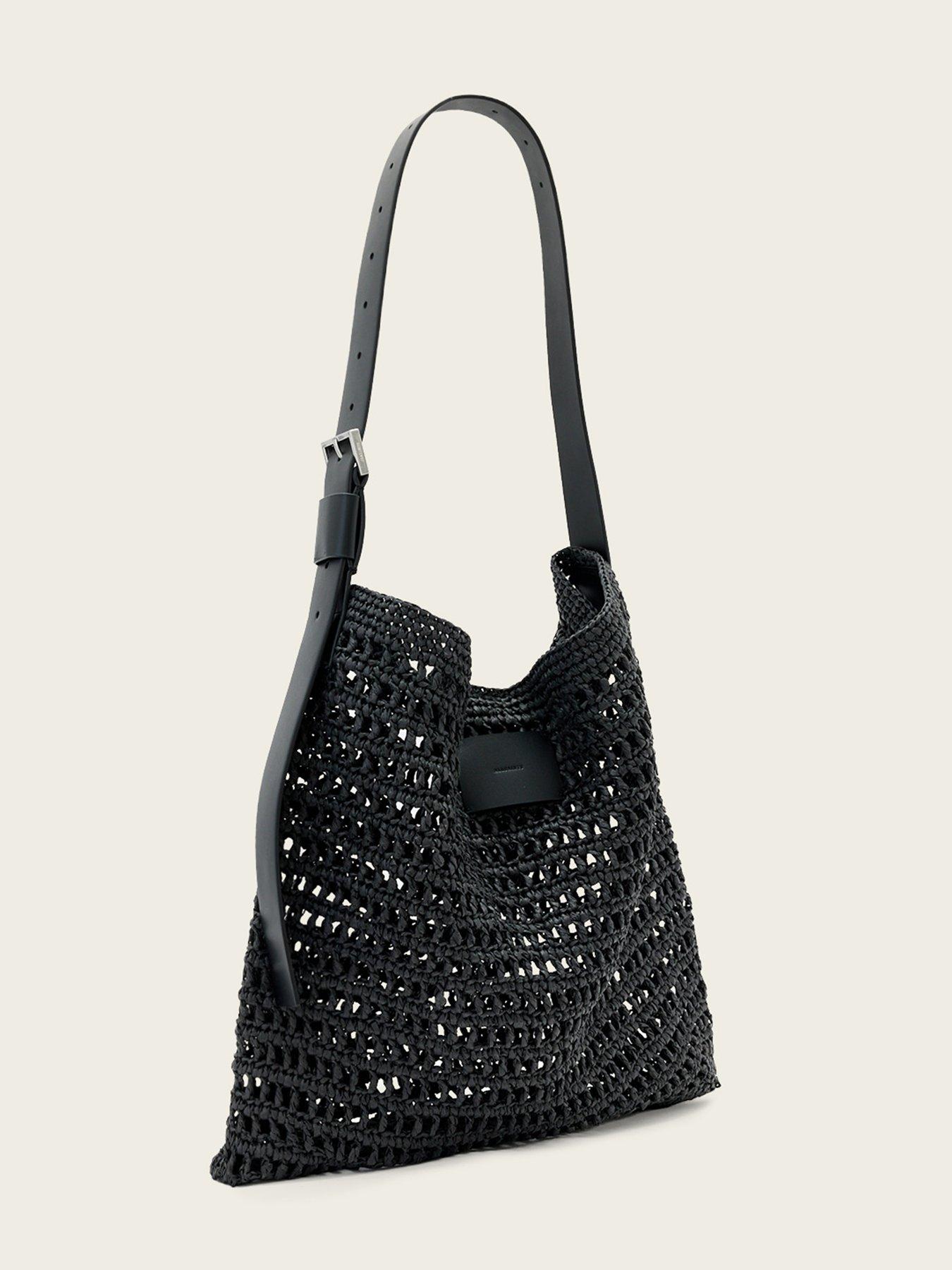 Image 4 of 5 of AllSaints Asha Raffia Shoulder Bag