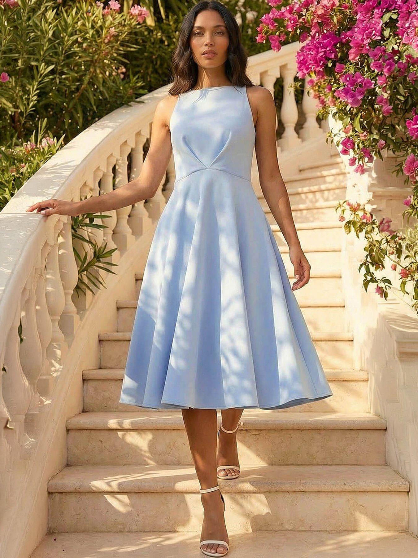 Image 1 of 5 of Roman Twist Front Prom Dress