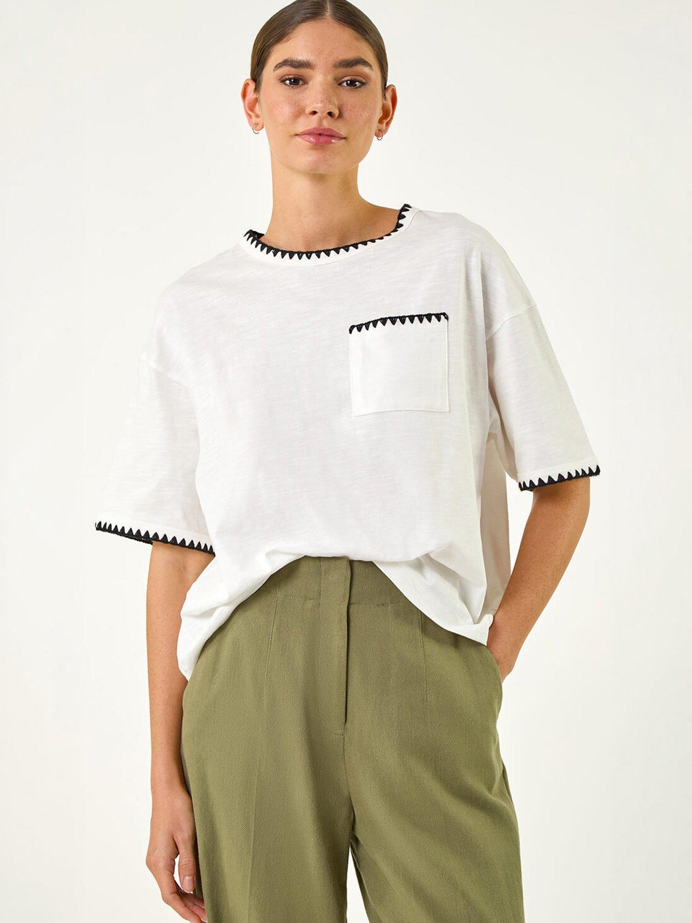 Roman Blanket Stitch Oversized T-shirt
