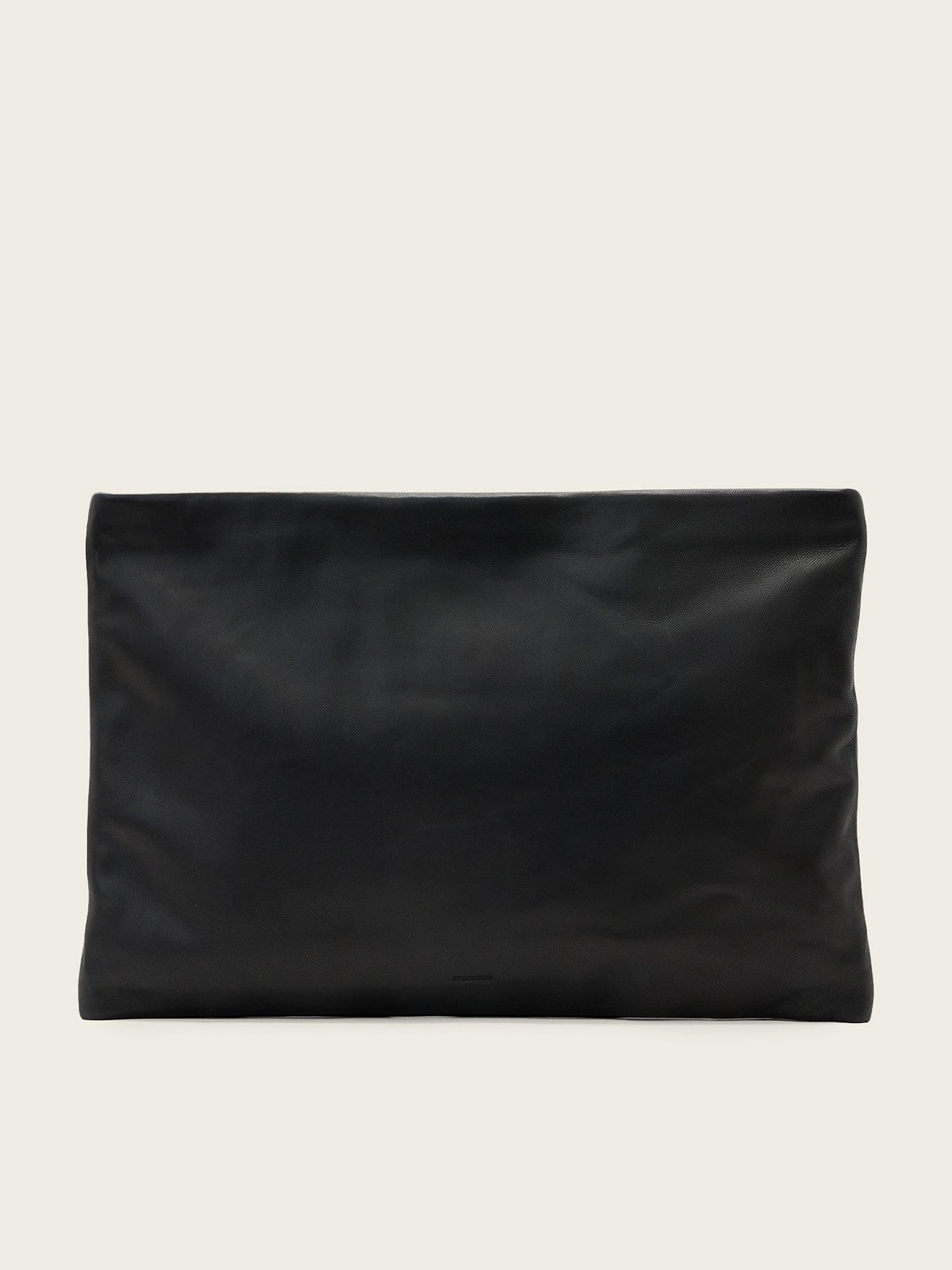 AllSaints Bettina Leather Clutch Bag - Black