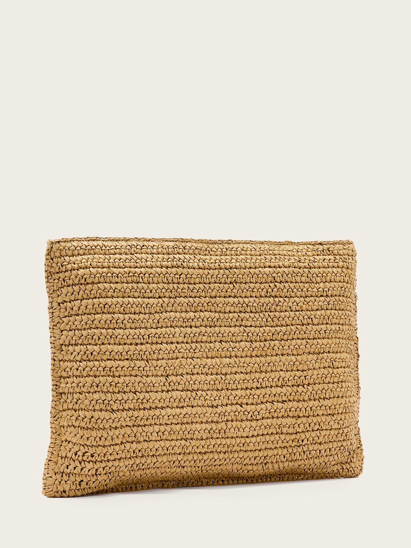 Image 5 of 5 of AllSaints Bettina Woven Clutch Bag - Brown