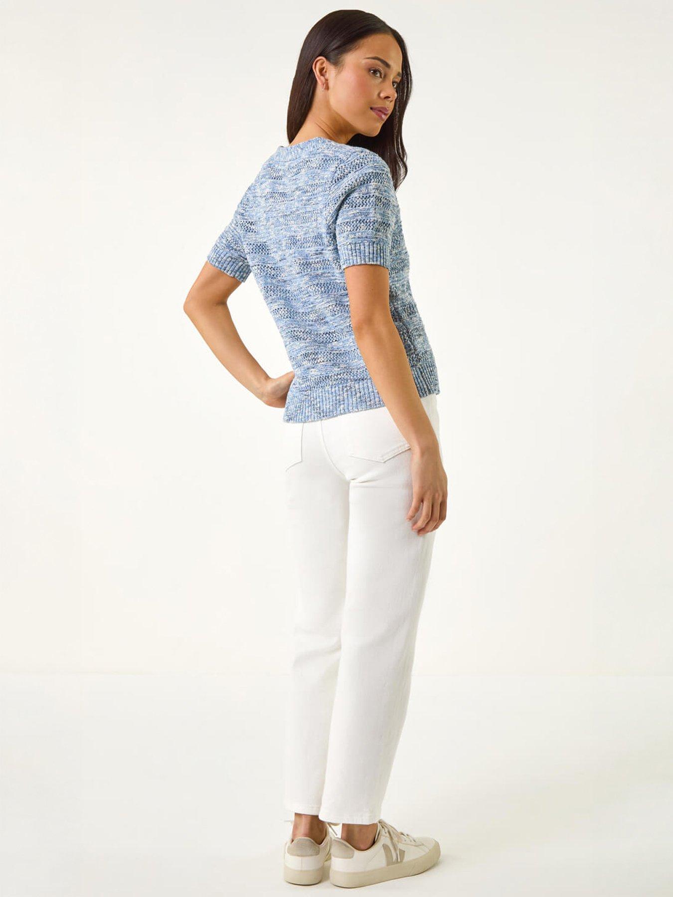 Image 4 of 5 of Roman Petite Space Dye Knit Cardigan