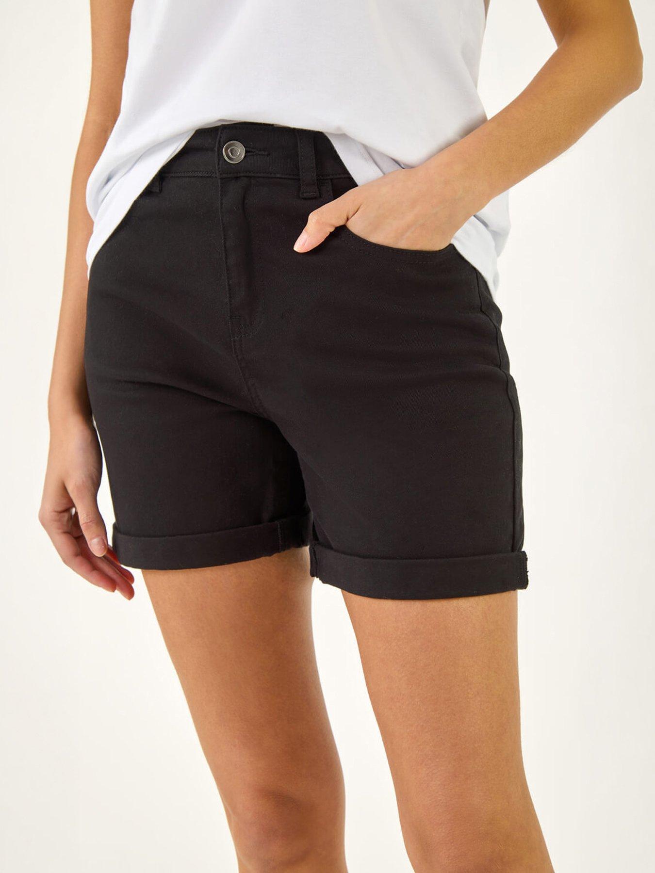 Image 2 of 5 of Roman Stretch Denim Mom Shorts
