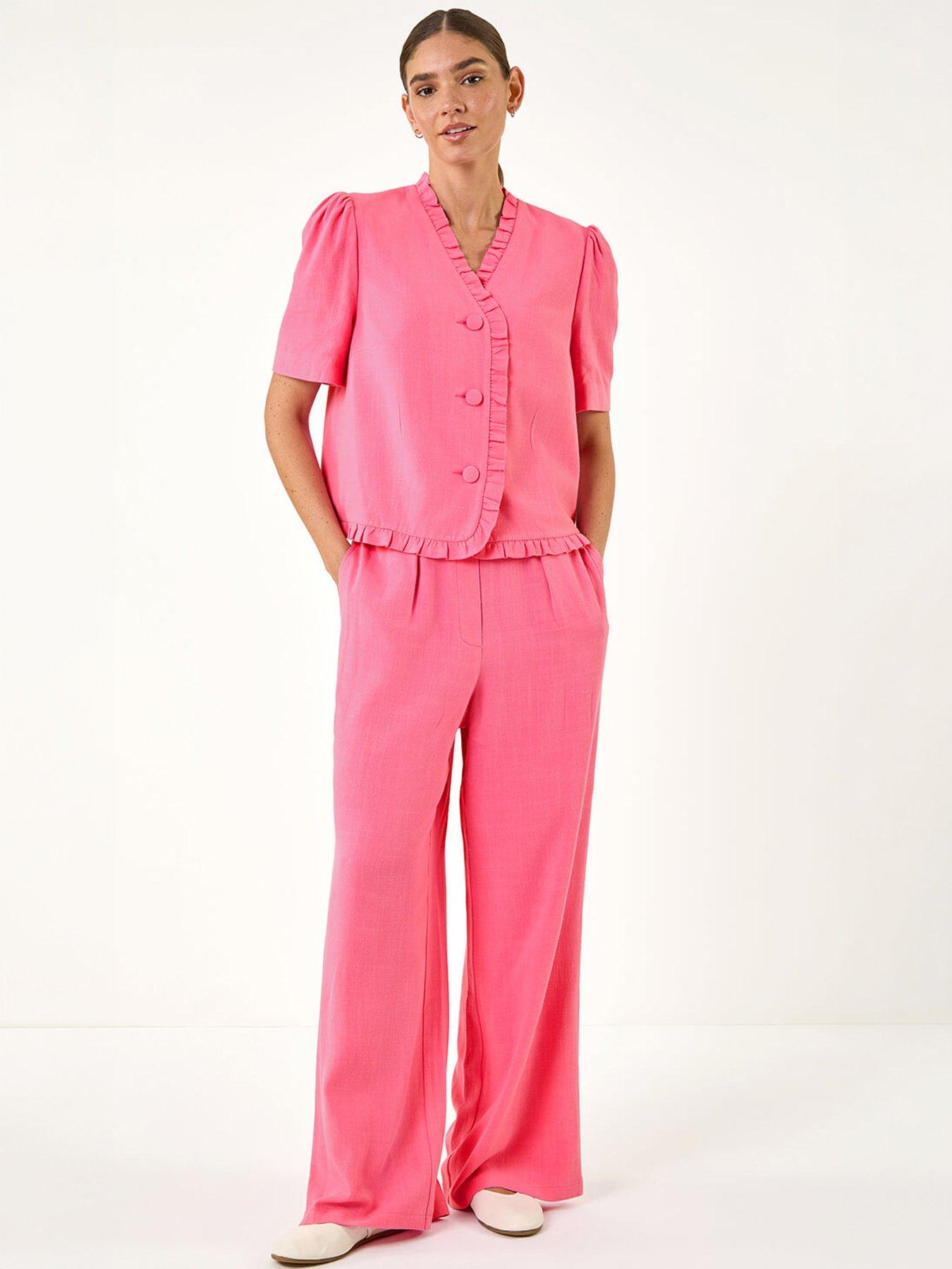 Image 5 of 5 of Roman Frill Linen Blend Button Jacket