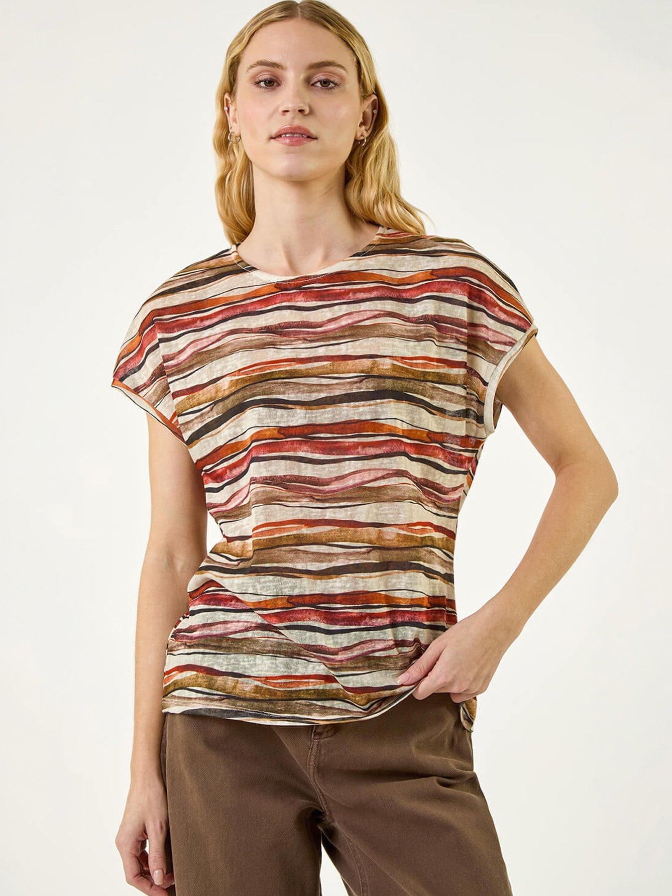 Image 1 of 5 of Roman Abstract Print Top