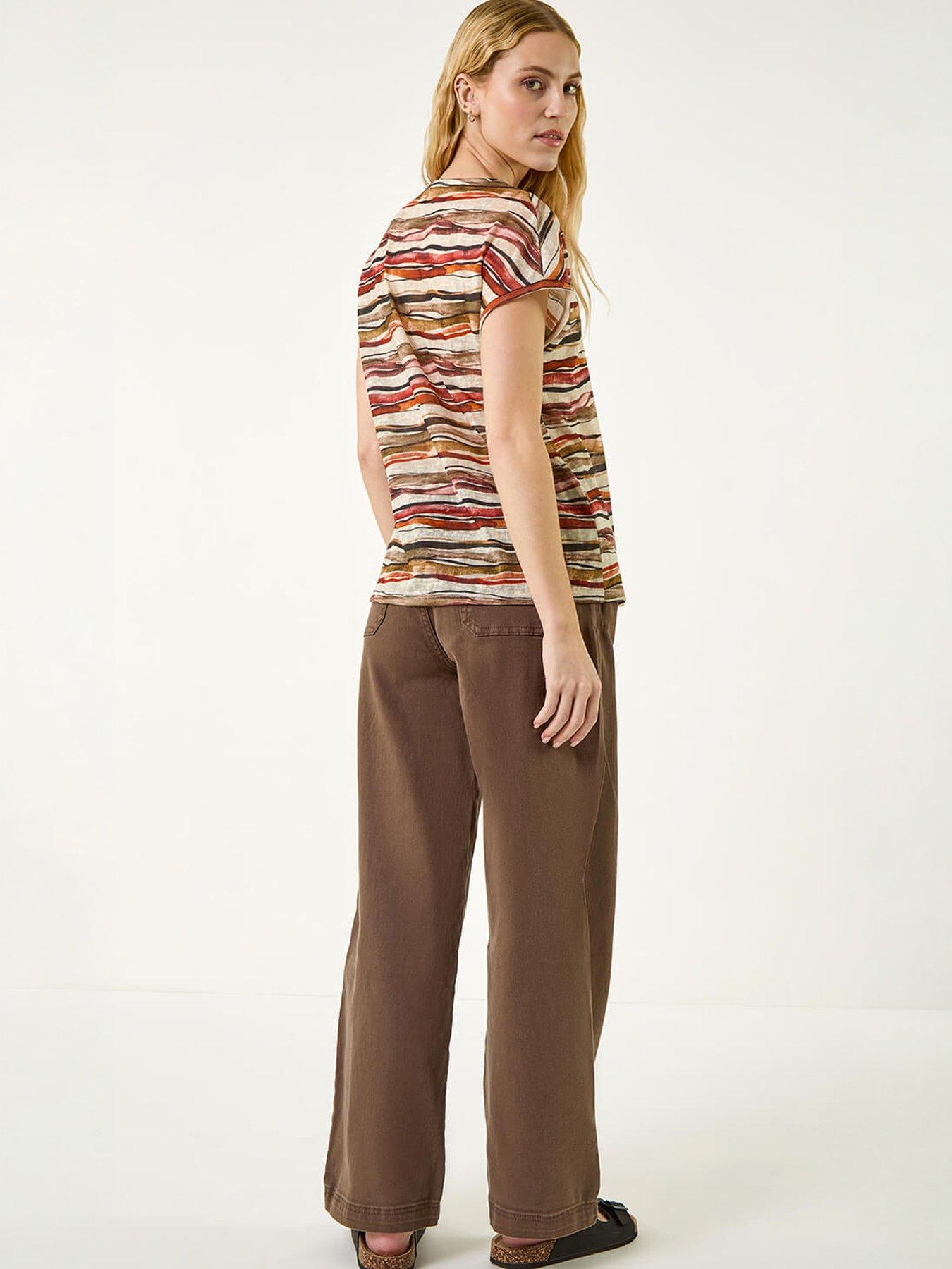 Image 4 of 5 of Roman Abstract Print Top