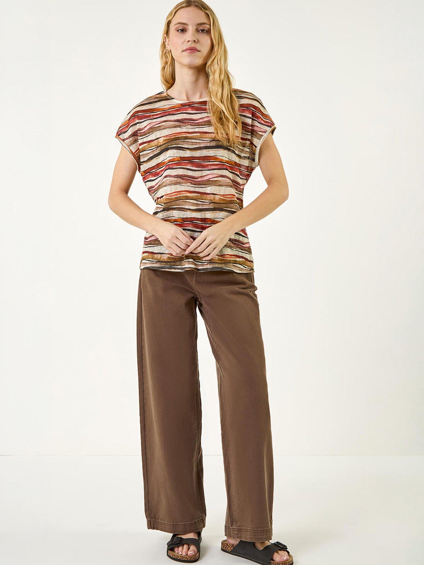 Image 5 of 5 of Roman Abstract Print Top