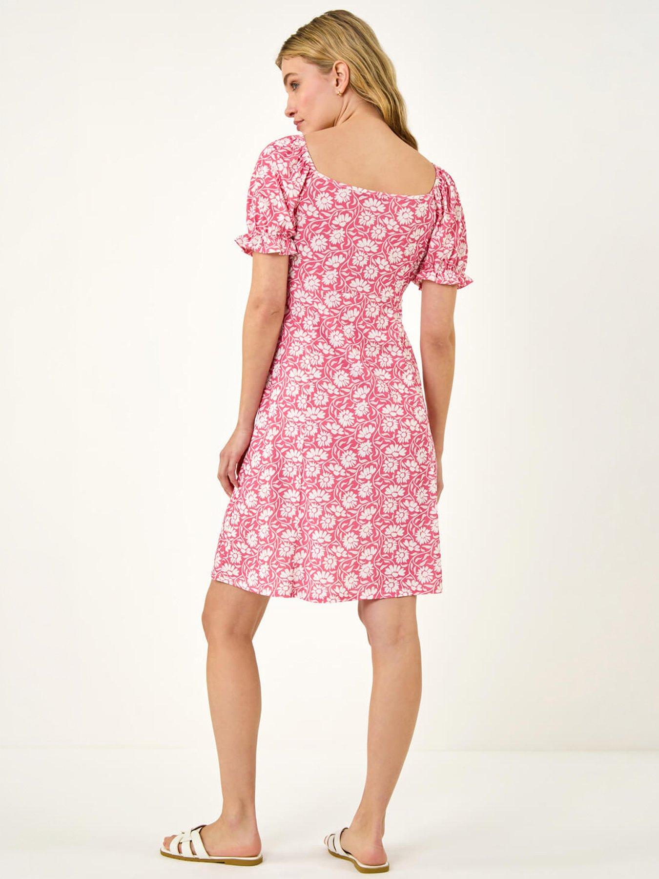 Image 4 of 5 of Roman Floral Tie Front Dress